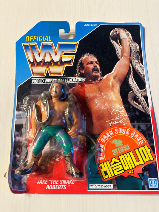 Jake the Snake Roberts Series 1 WWF Hasbro MOC Korean variant