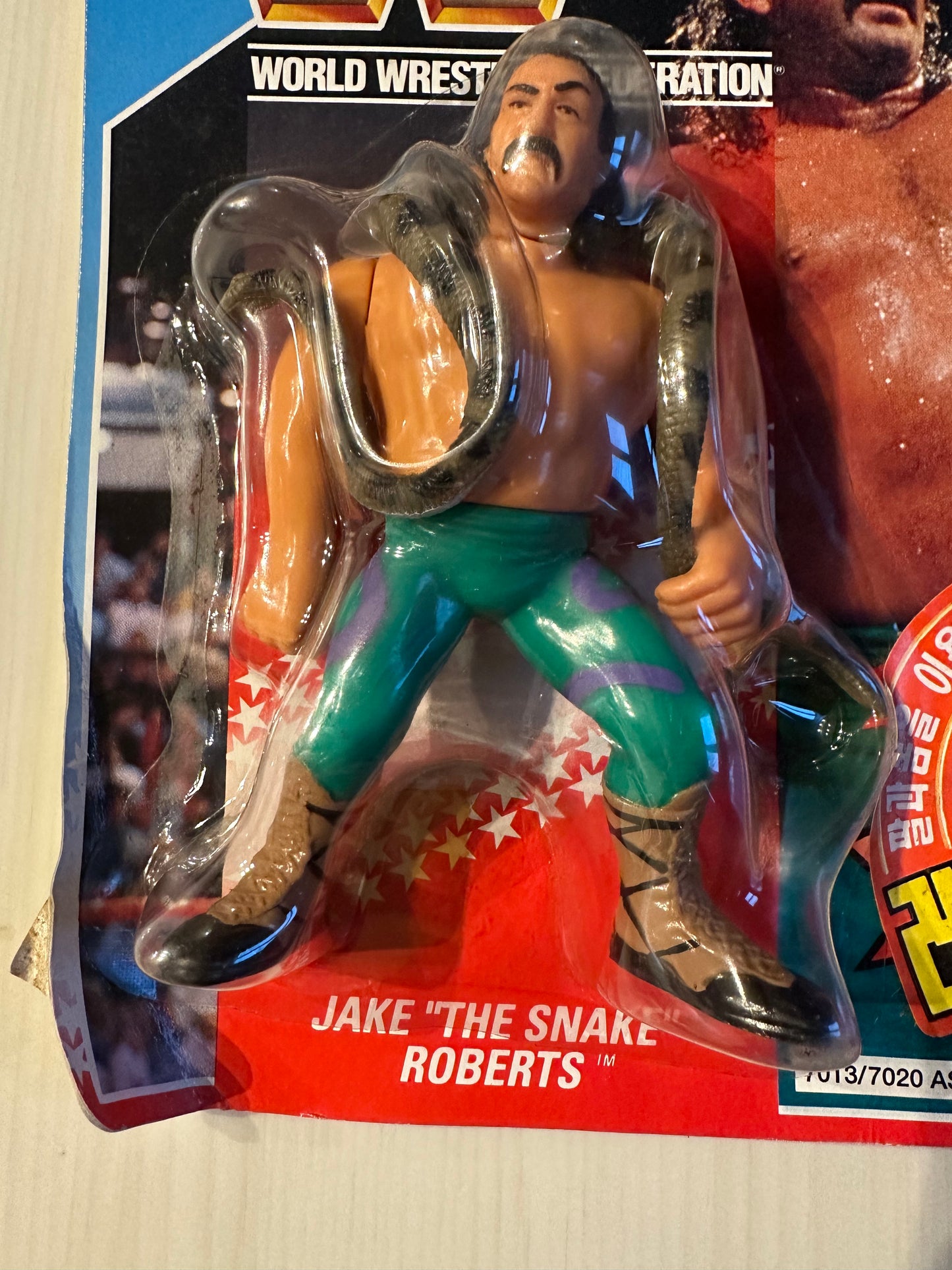 Jake the Snake Roberts Series 1 WWF Hasbro MOC Korean variant