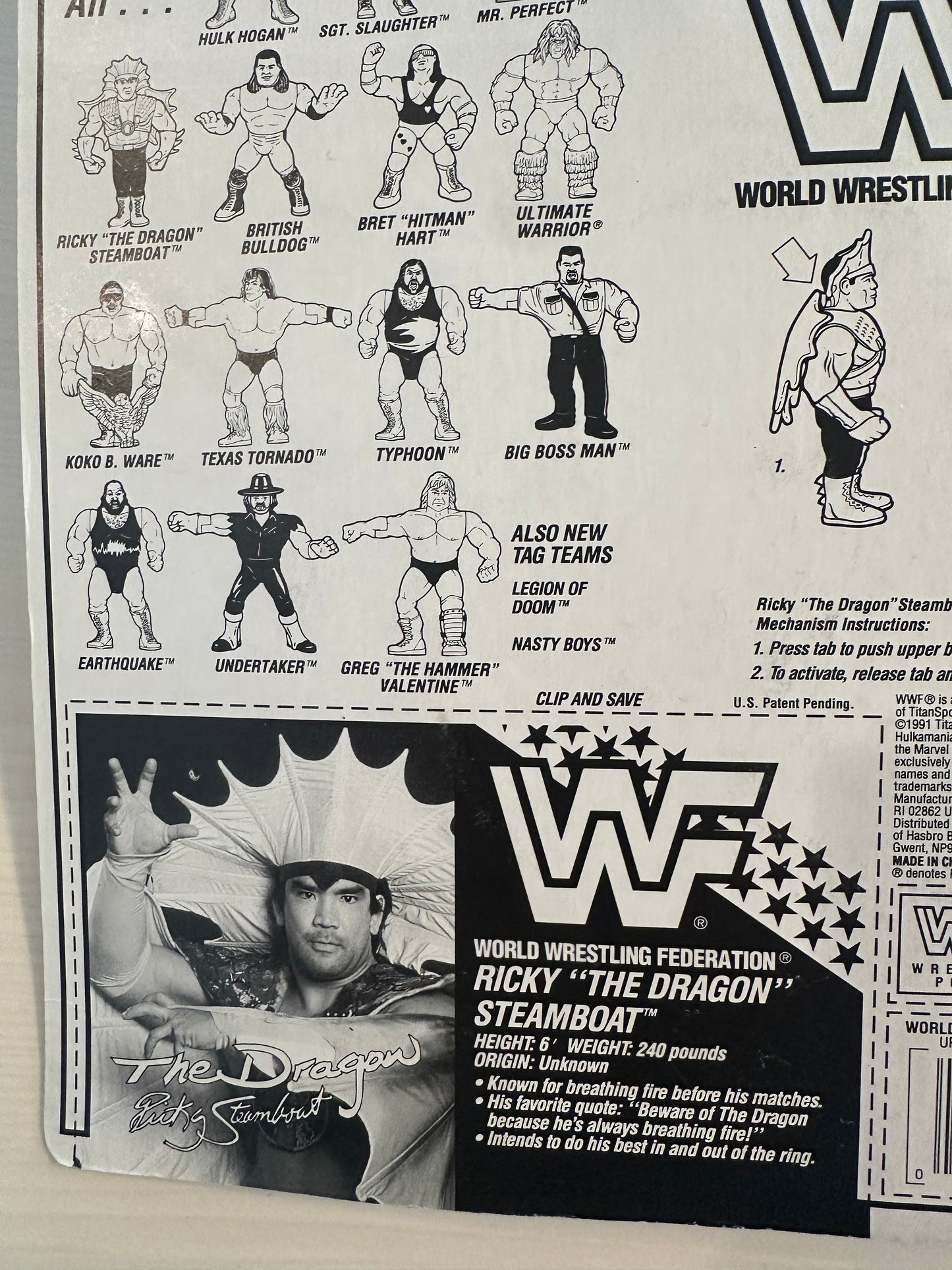 Ricky the Dragon Steamboat Series 4 WWF Hasbro