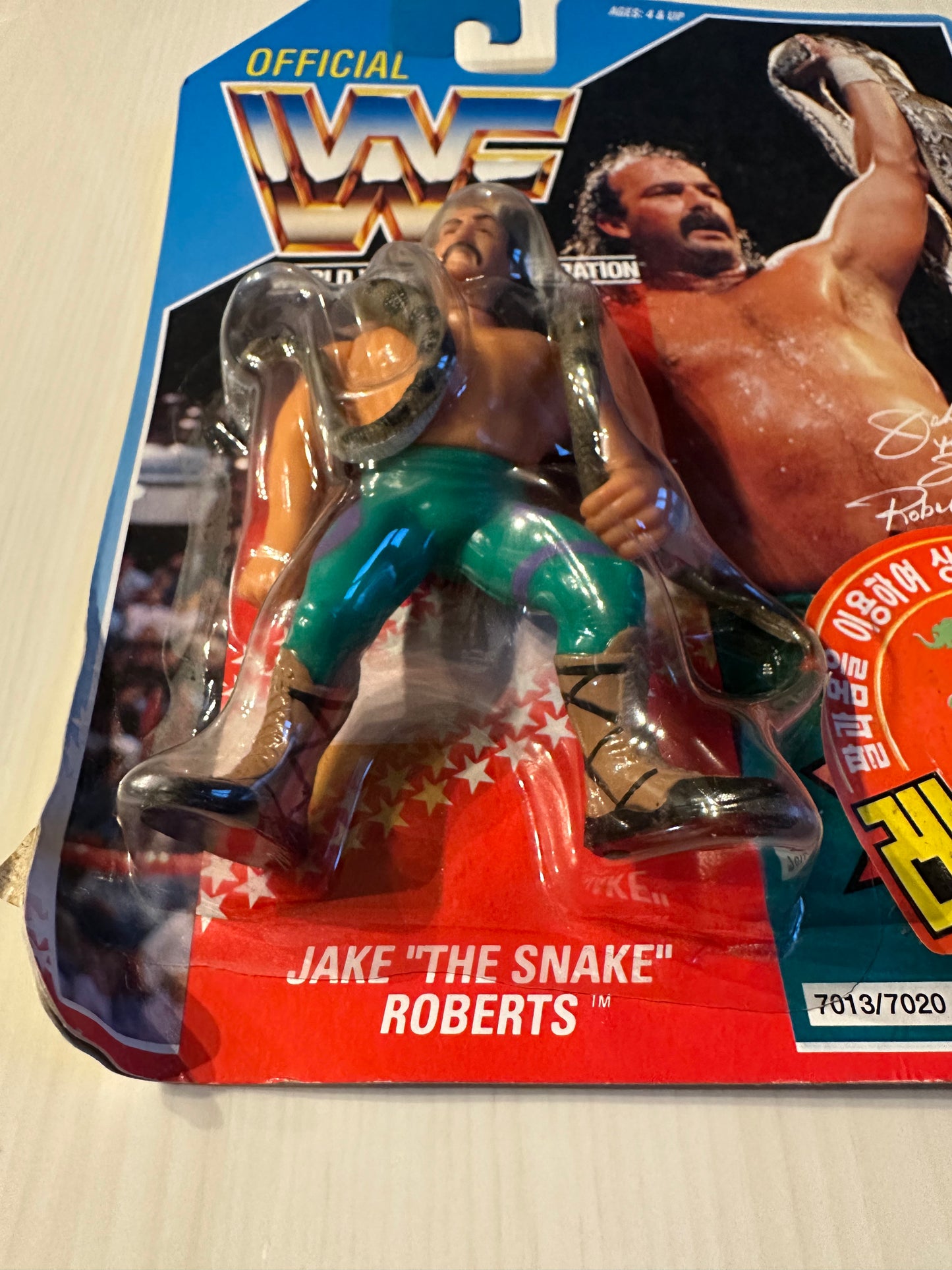Jake the Snake Roberts Series 1 WWF Hasbro MOC Korean variant