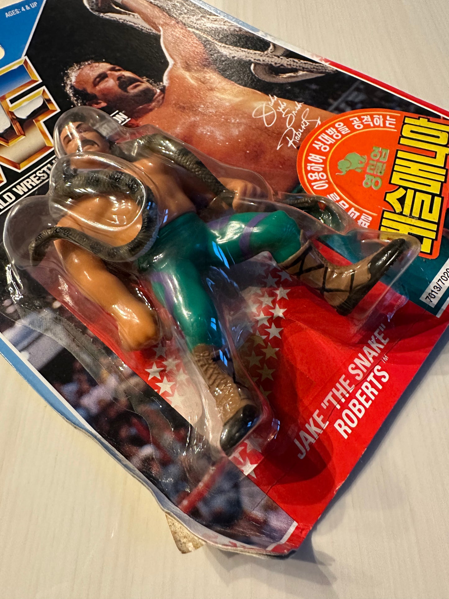Jake the Snake Roberts Series 1 WWF Hasbro MOC Korean variant