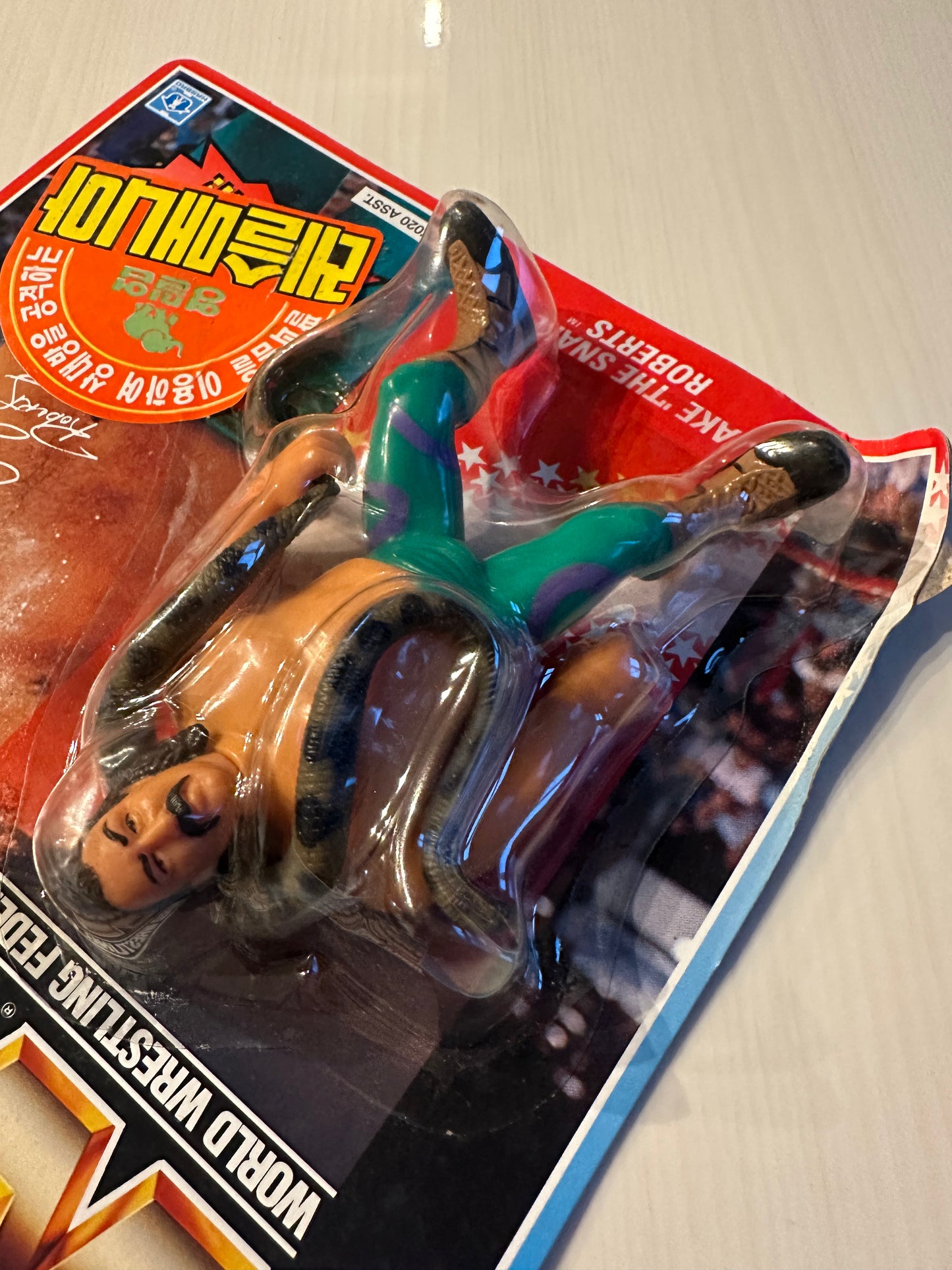 Jake the Snake Roberts Series 1 WWF Hasbro MOC Korean variant