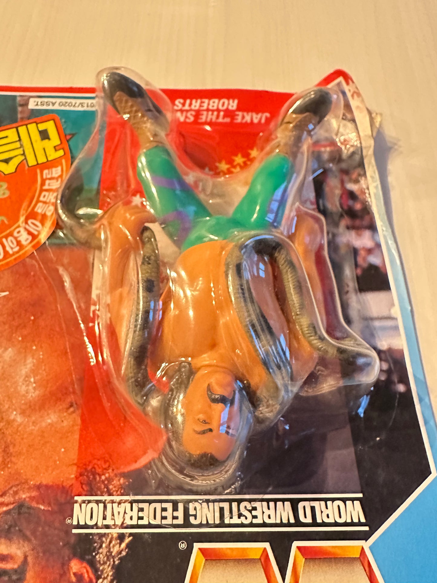 Jake the Snake Roberts Series 1 WWF Hasbro MOC Korean variant