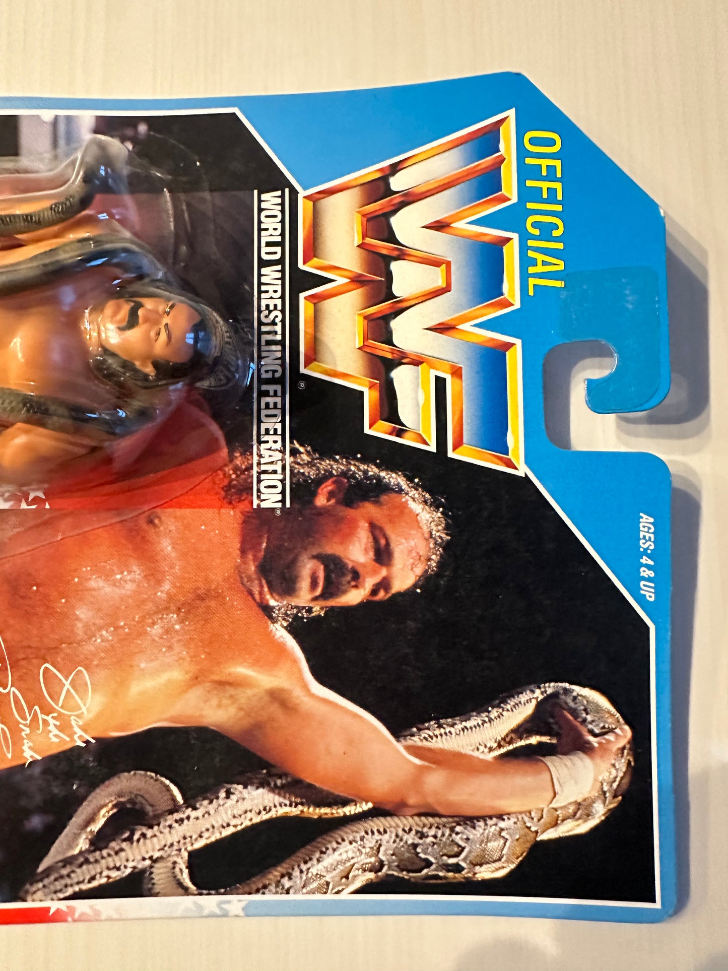 Jake the Snake Roberts Series 1 WWF Hasbro MOC Korean variant