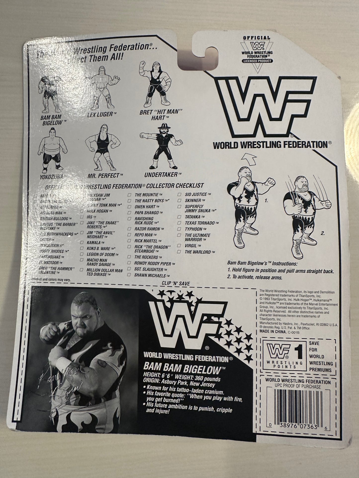 Bam Bam Bigelow Series 8 WWF Hasbro