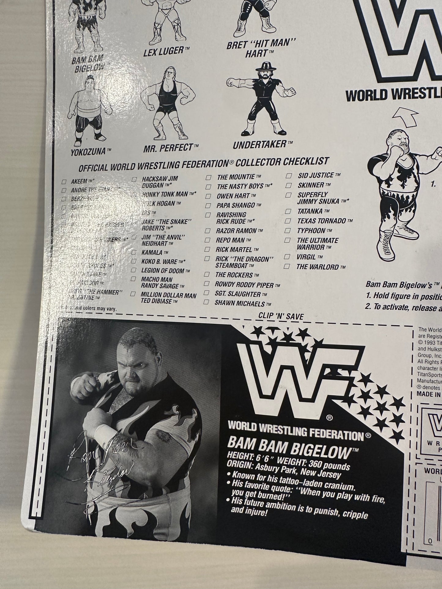 Bam Bam Bigelow Series 8 WWF Hasbro