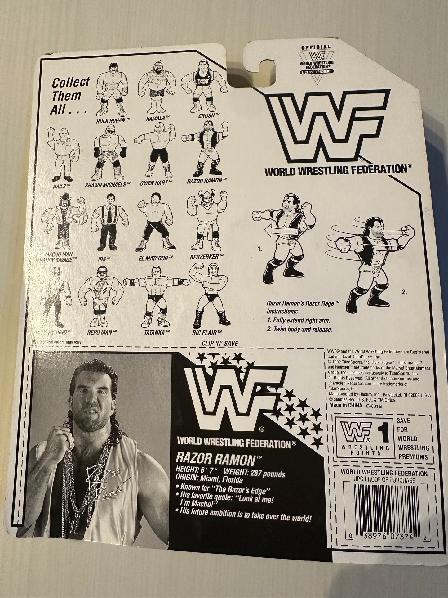 Razor Ramon Series 7 WWF Hasbro MOC figure