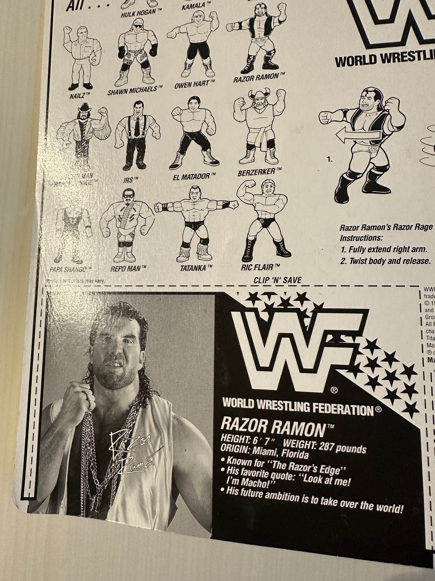 Razor Ramon Series 7 WWF Hasbro MOC figure
