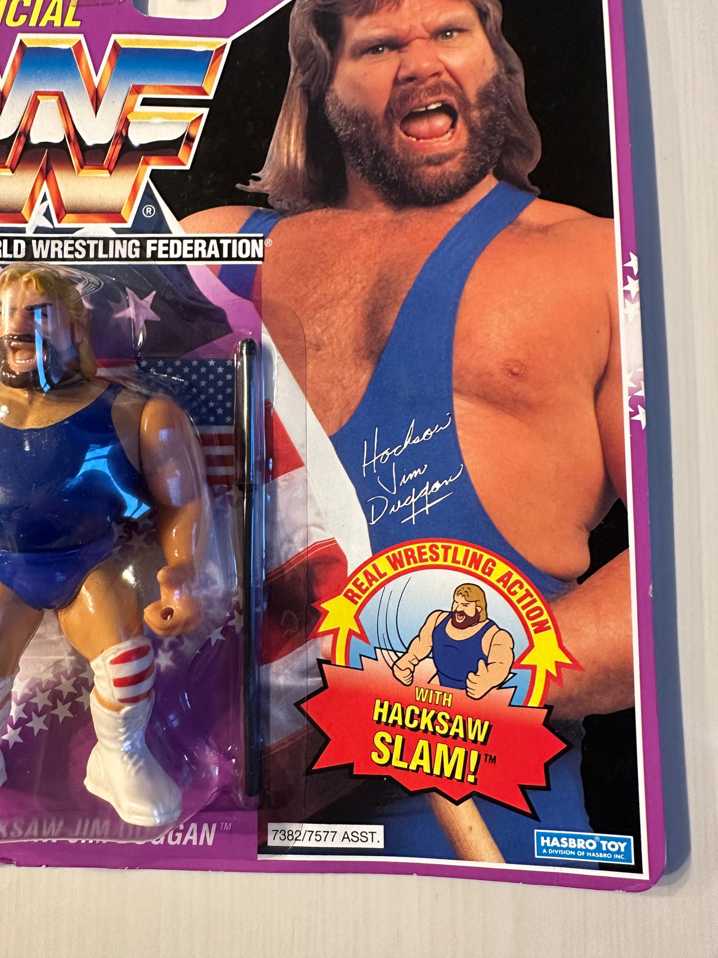 Hacksaw Jim Duggan Series 9 WWF Hasbro MOC figure