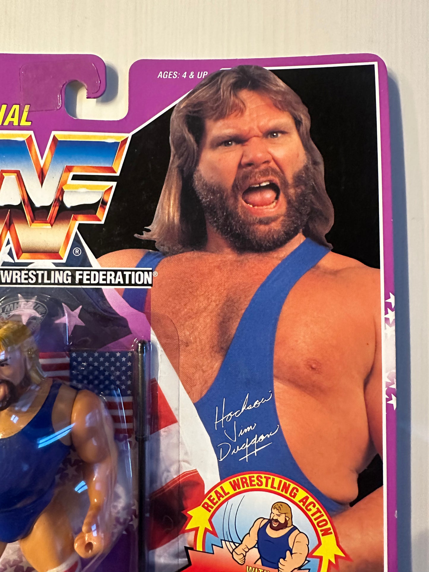 Hacksaw Jim Duggan Series 9 WWF Hasbro MOC figure