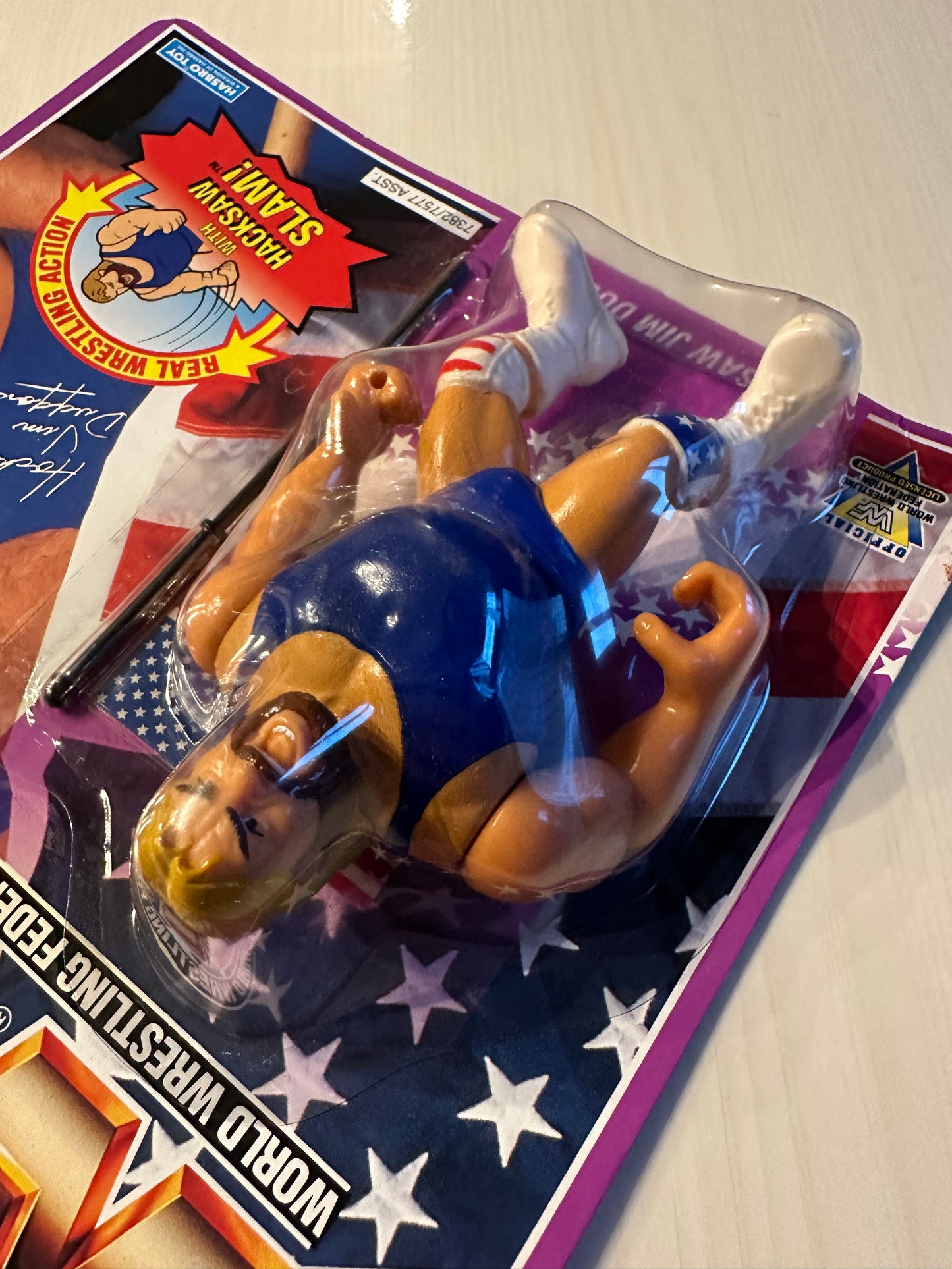 Hacksaw Jim Duggan Series 9 WWF Hasbro MOC figure