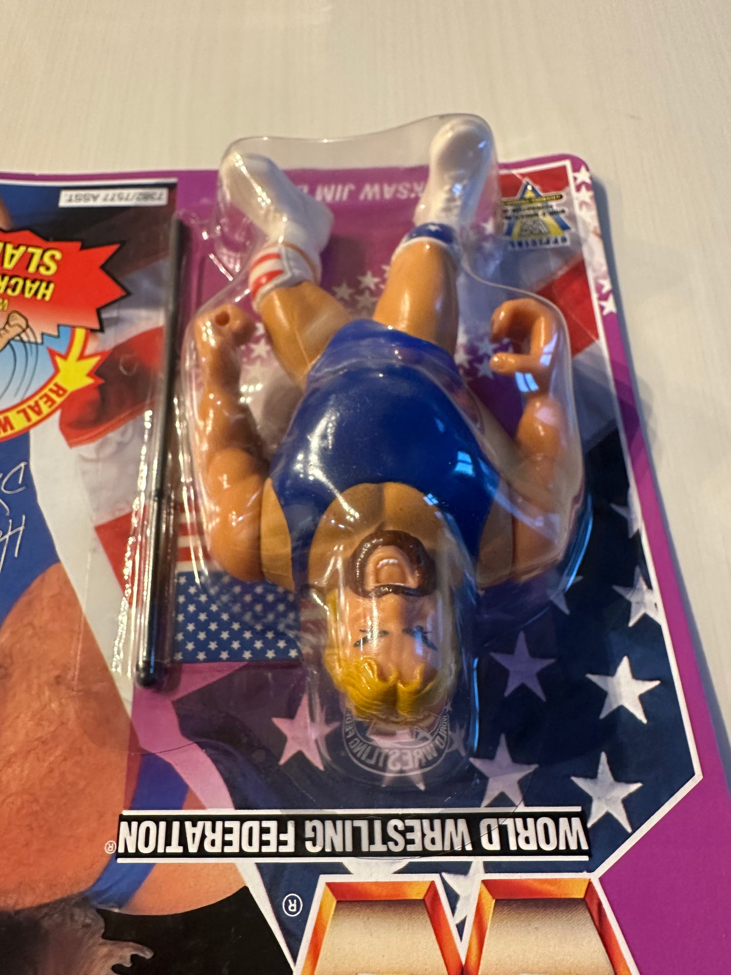 Hacksaw Jim Duggan Series 9 WWF Hasbro MOC figure