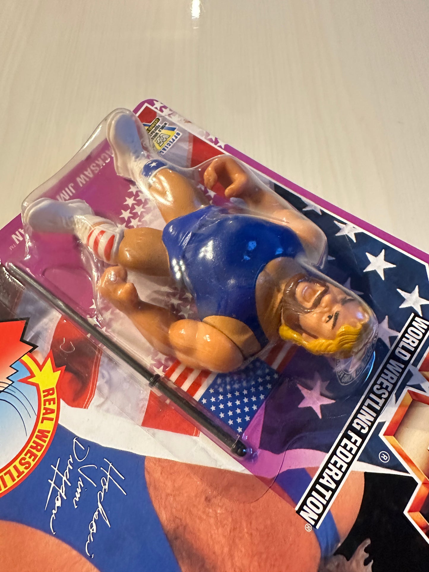 Hacksaw Jim Duggan Series 9 WWF Hasbro MOC figure
