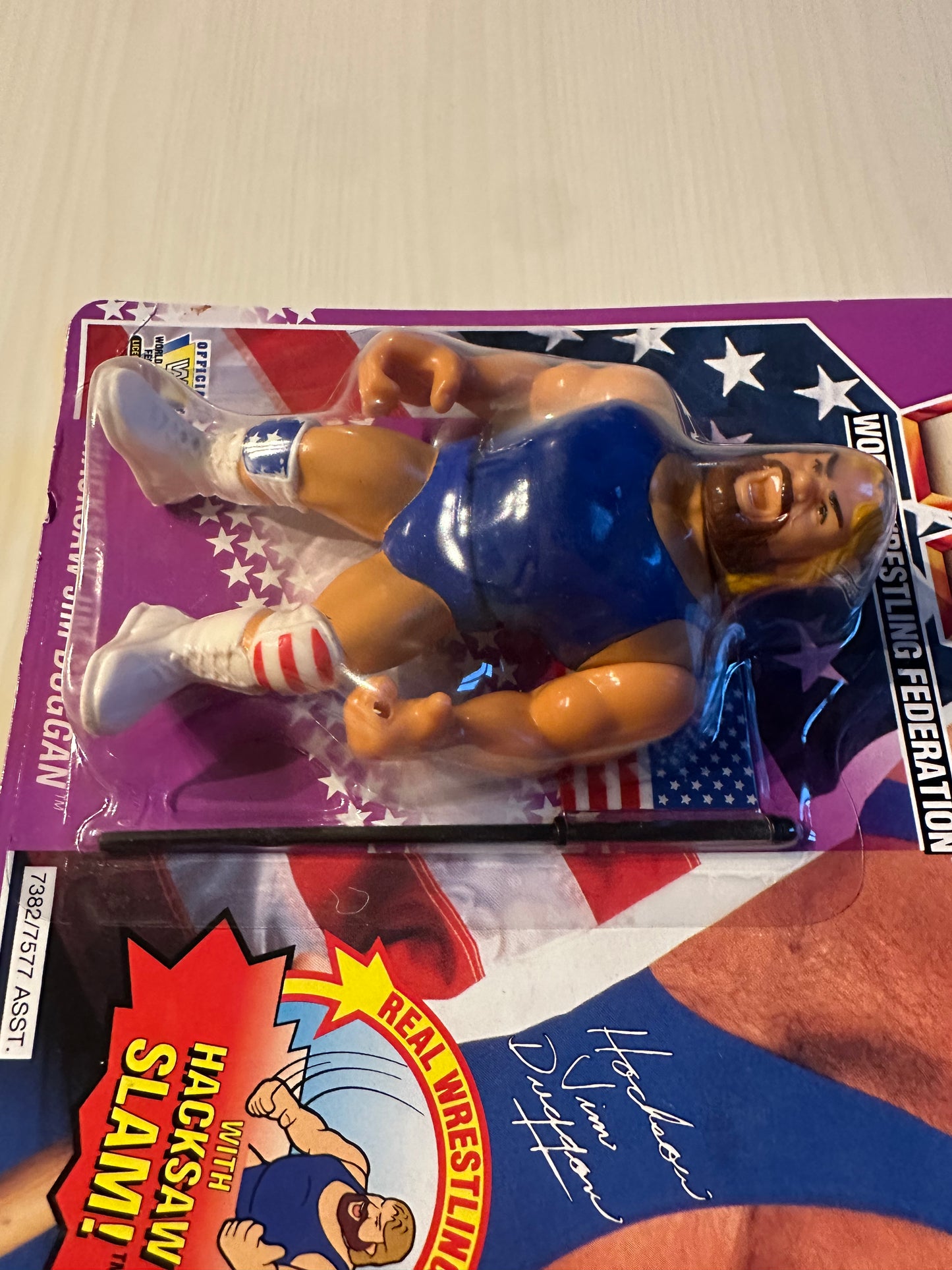 Hacksaw Jim Duggan Series 9 WWF Hasbro MOC figure