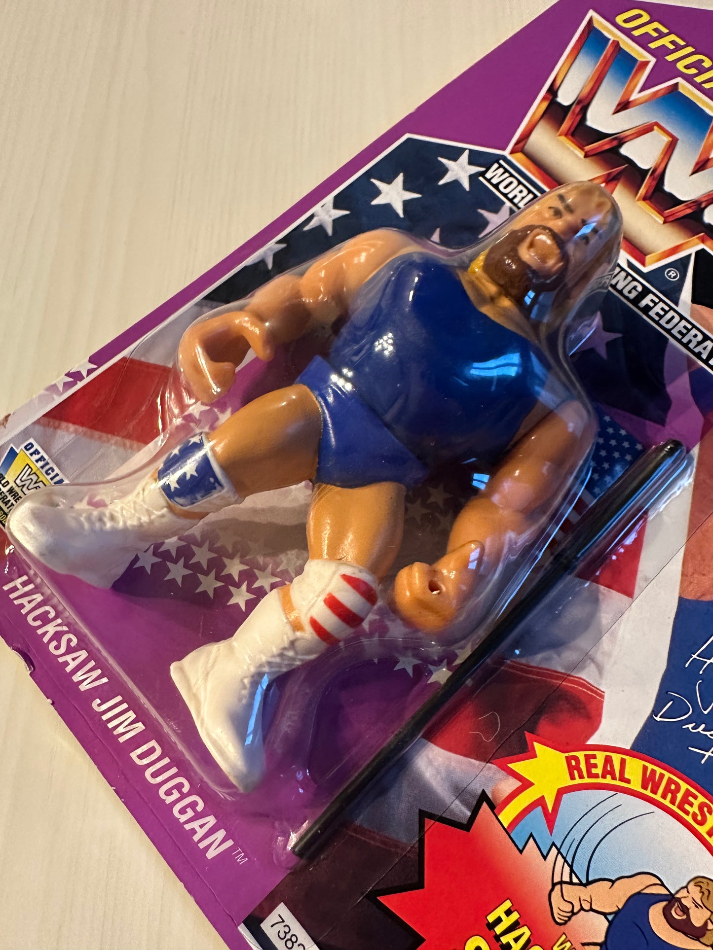 Hacksaw Jim Duggan Series 9 WWF Hasbro MOC figure
