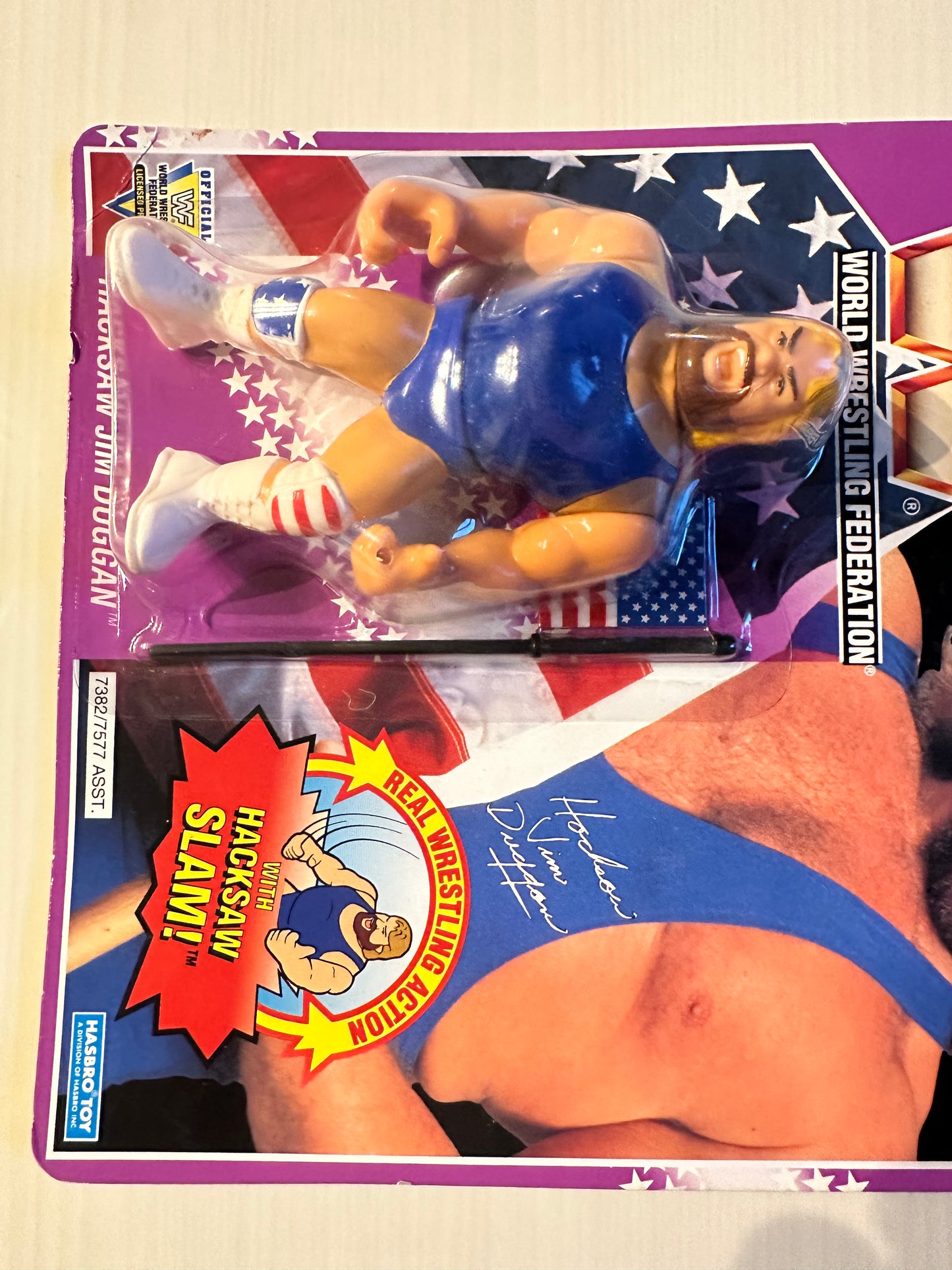 Hacksaw Jim Duggan Series 9 WWF Hasbro MOC figure