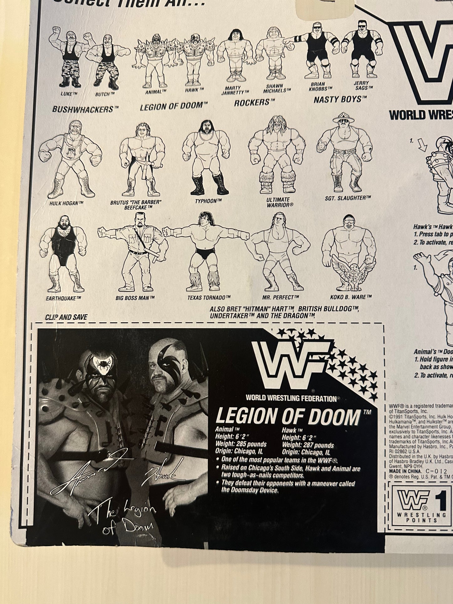 The Legion of Doom Series 2 WWF Hasbro MOC figure