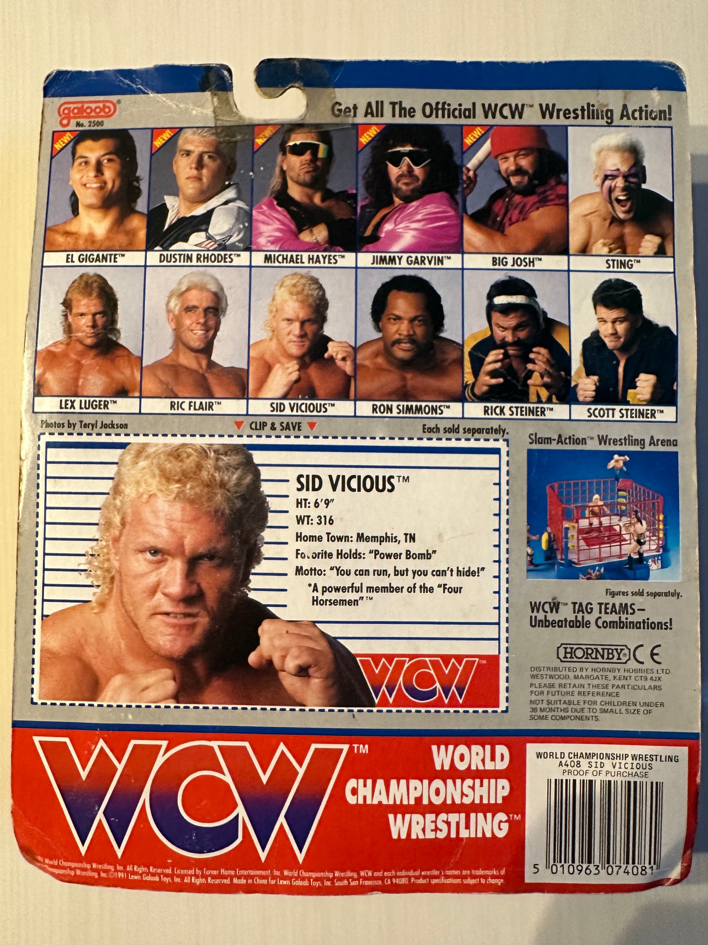 Sid Vicious WCW Galoob UK Exclusive