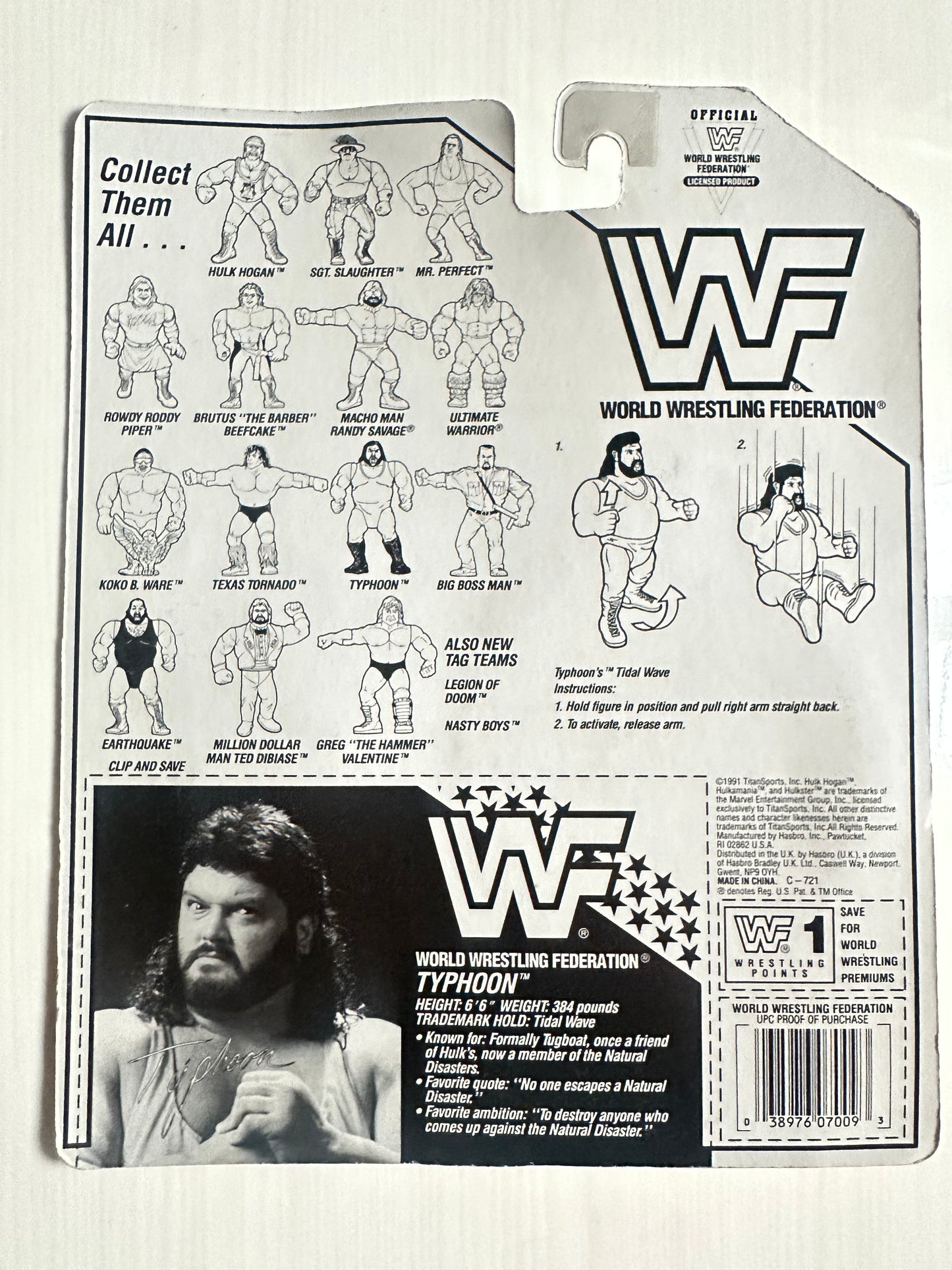 Typhoon Series 3 WWF Hasbro MOC figure