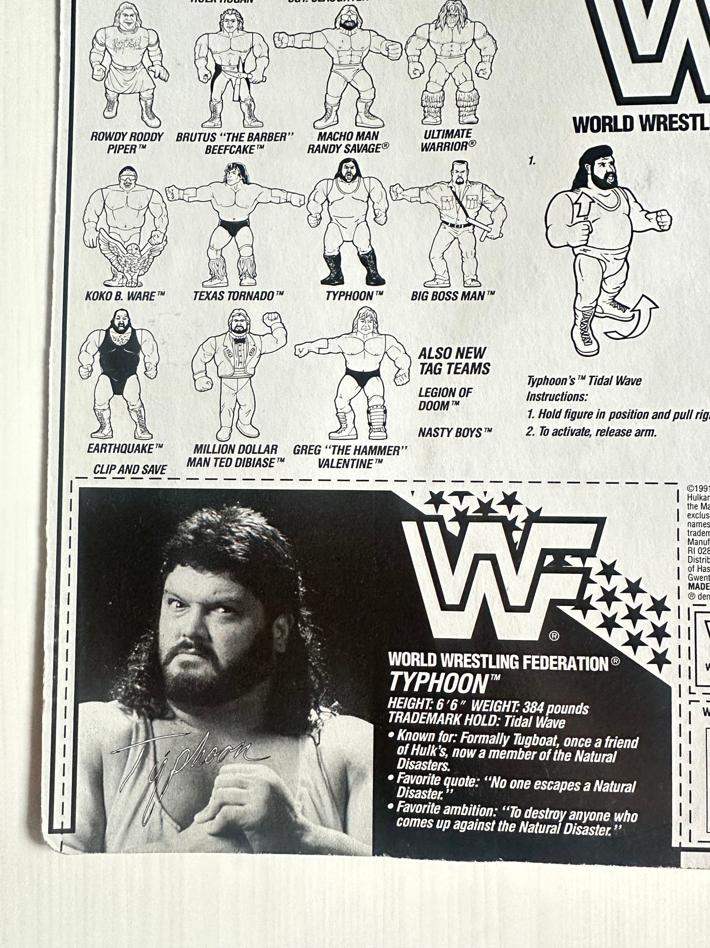 Typhoon Series 3 WWF Hasbro MOC figure