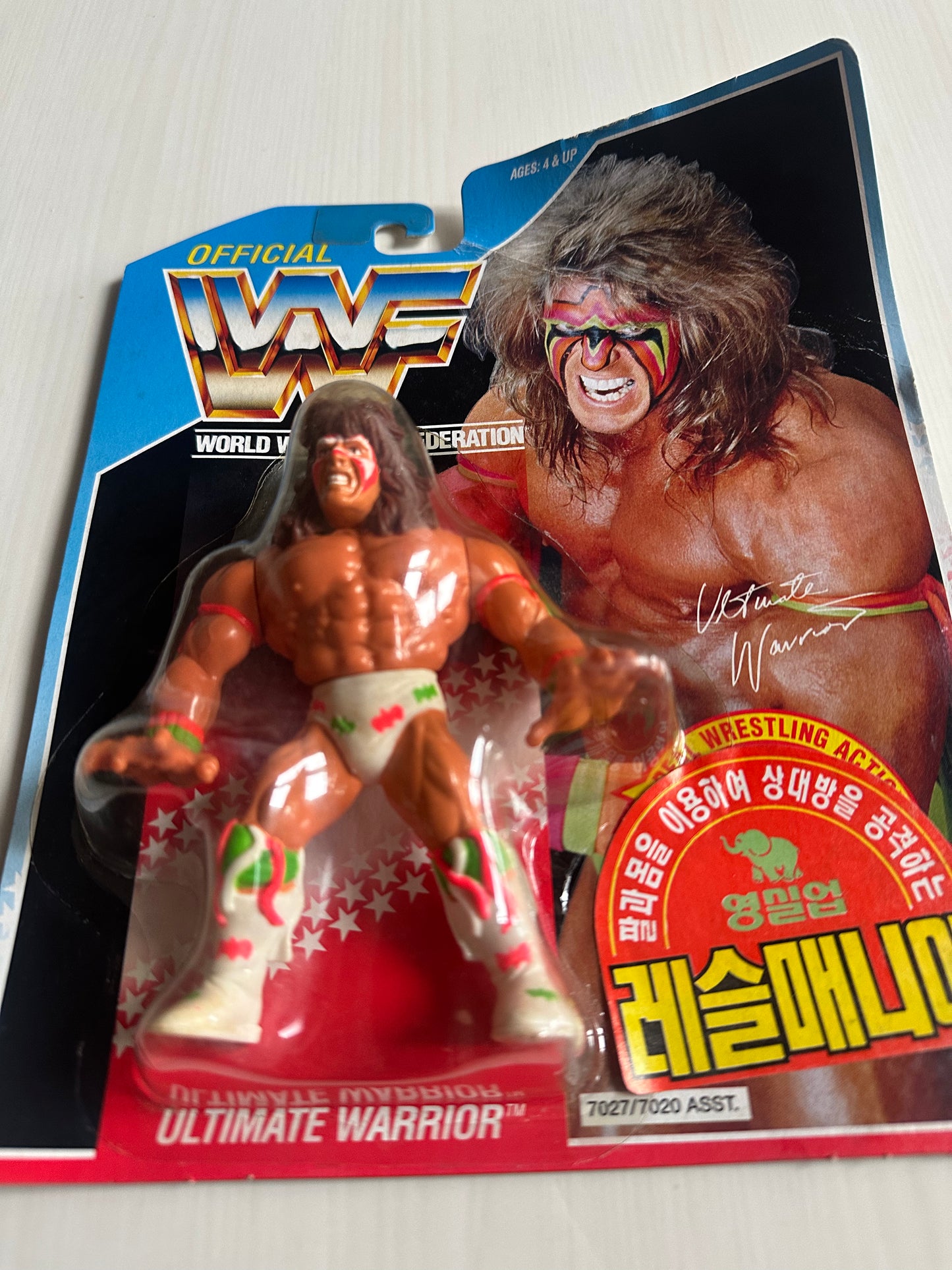 Ultimate Warrior Series 2 WWF Hasbro MOC Korean variant