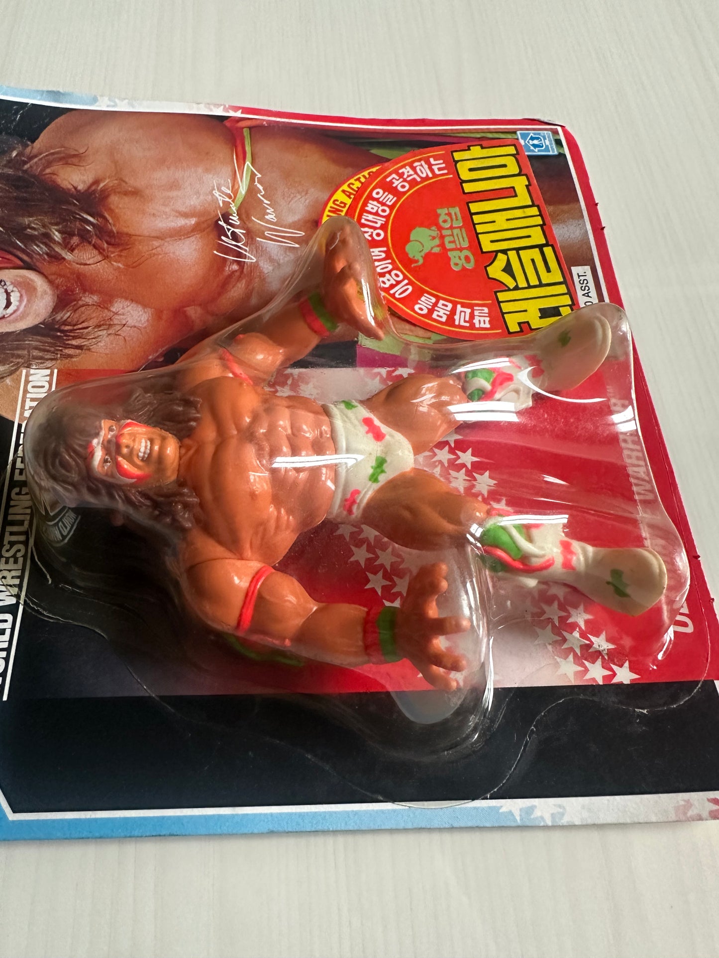 Ultimate Warrior Series 2 WWF Hasbro MOC Korean variant