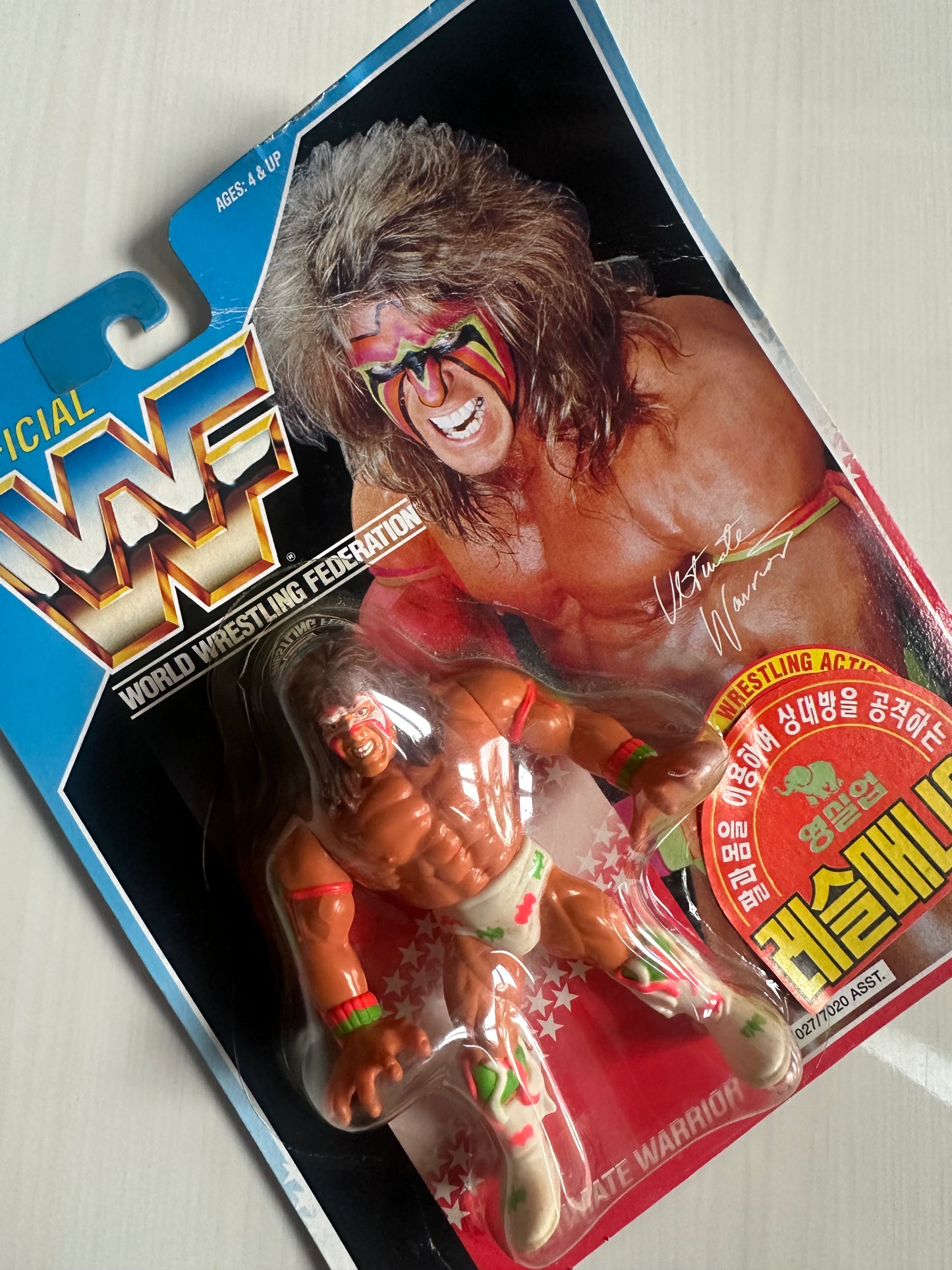 Ultimate Warrior Series 2 WWF Hasbro MOC Korean variant
