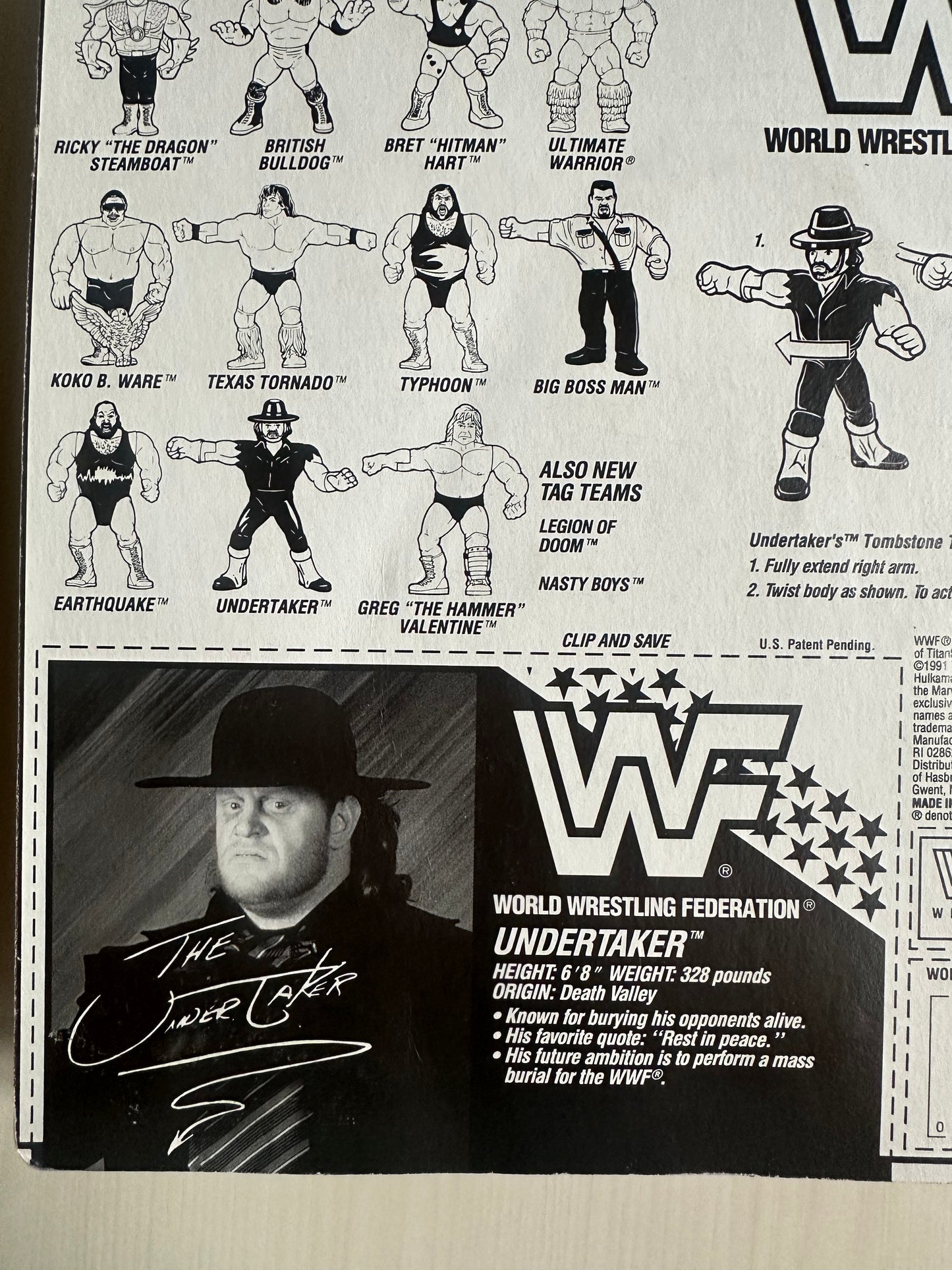 The Undertaker Series 4 WWF Hasbro MOC figure