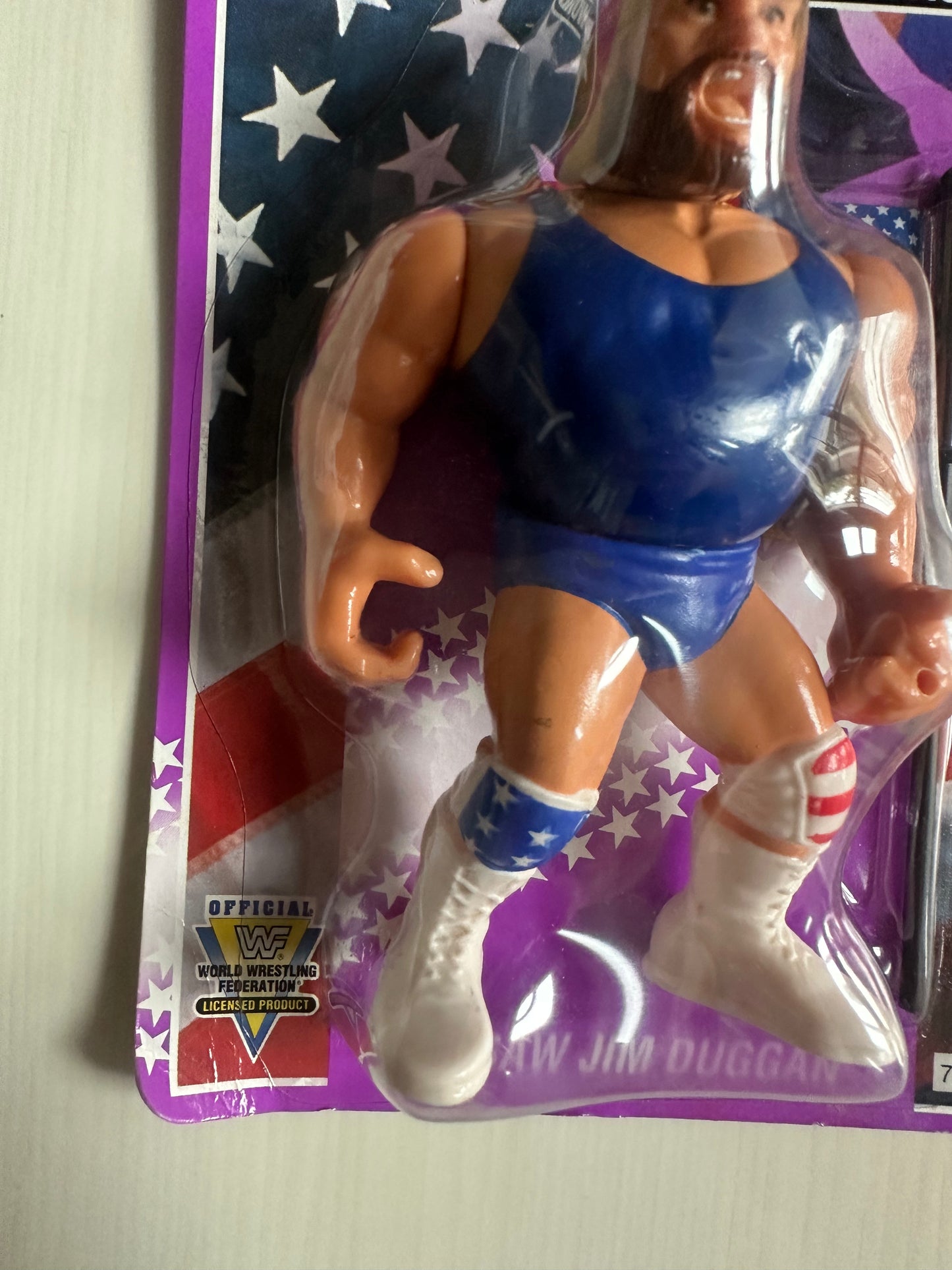 Hacksaw Jim Duggan Series 9 WWF Hasbro MOC figure