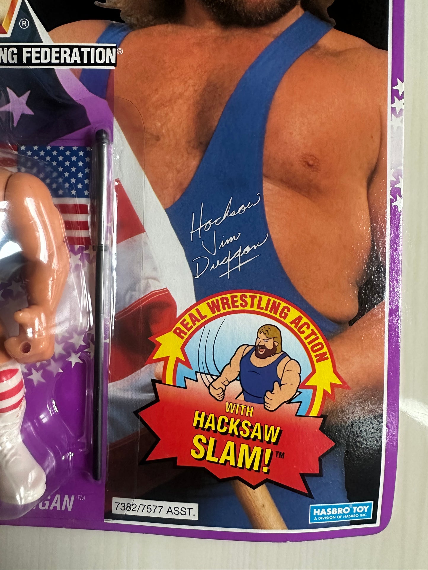 Hacksaw Jim Duggan Series 9 WWF Hasbro MOC figure