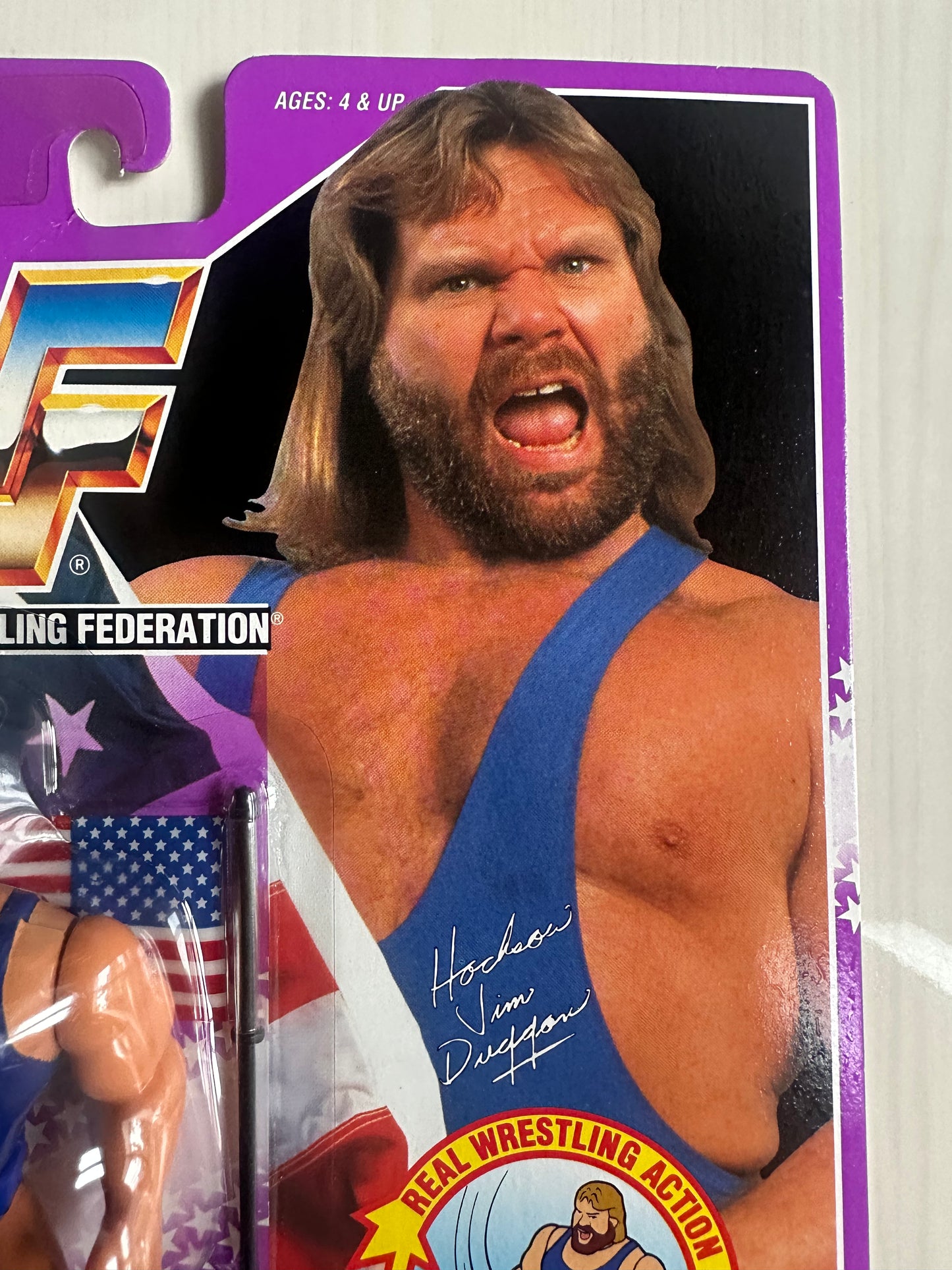 Hacksaw Jim Duggan Series 9 WWF Hasbro MOC figure