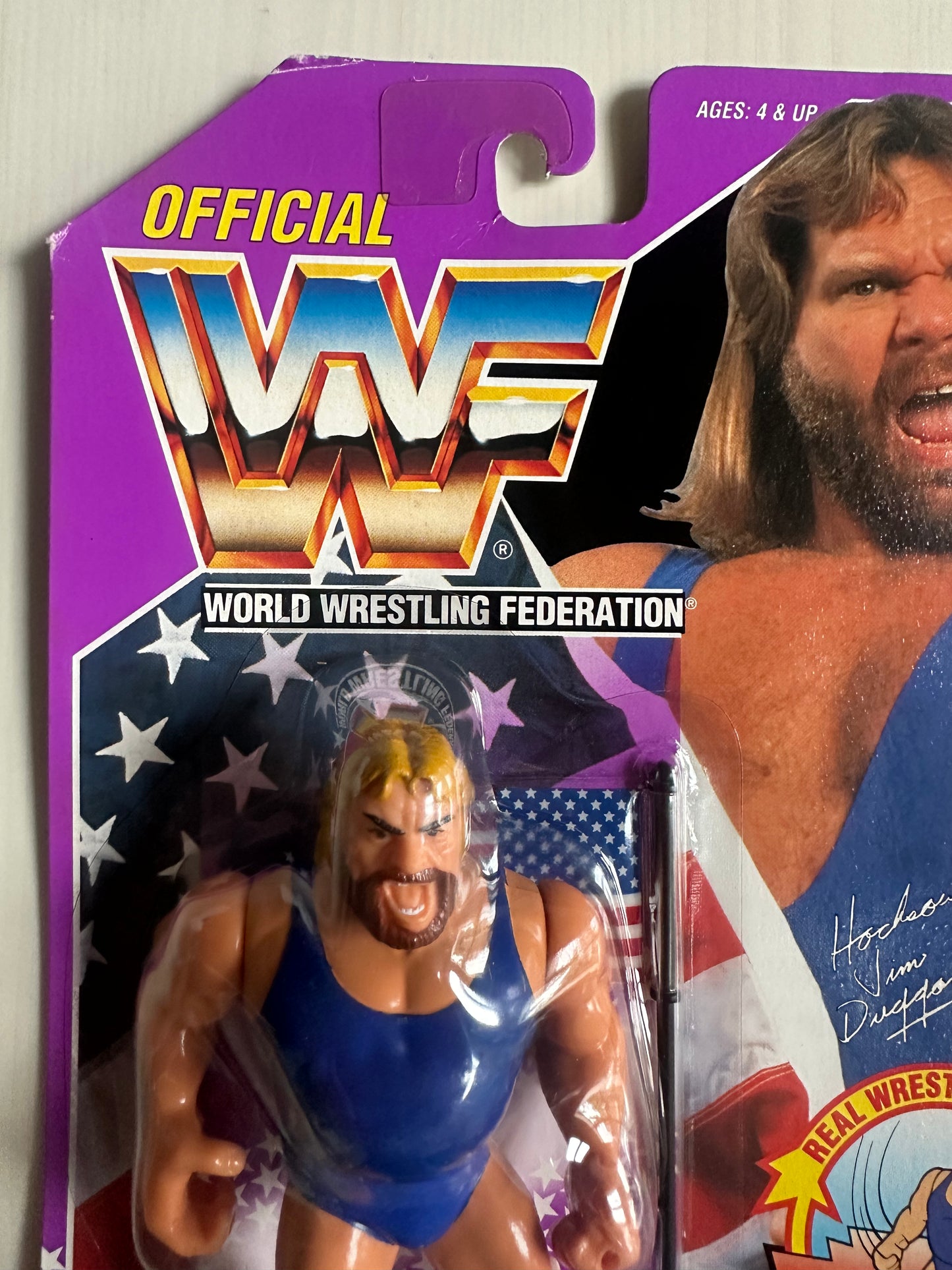Hacksaw Jim Duggan Series 9 WWF Hasbro MOC figure