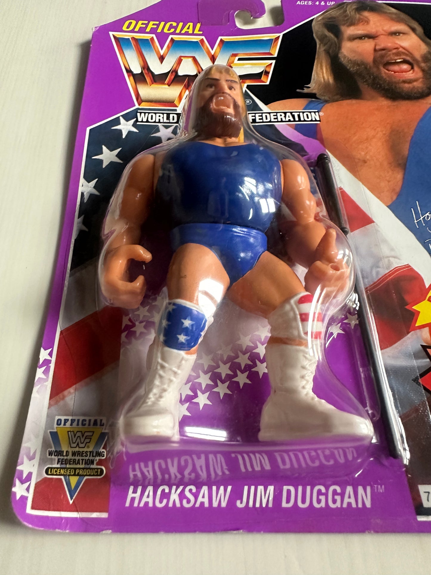 Hacksaw Jim Duggan Series 9 WWF Hasbro MOC figure