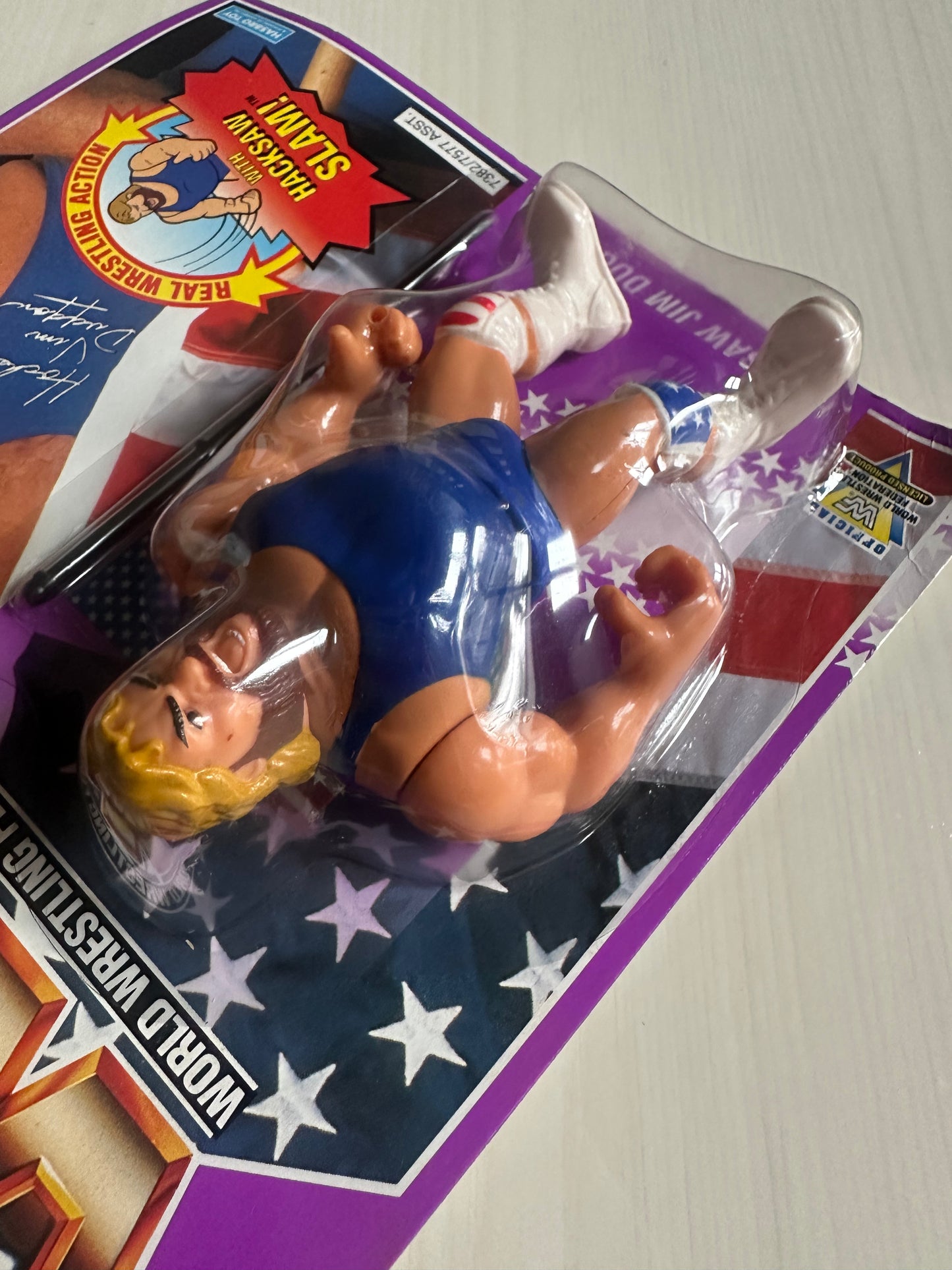 Hacksaw Jim Duggan Series 9 WWF Hasbro MOC figure