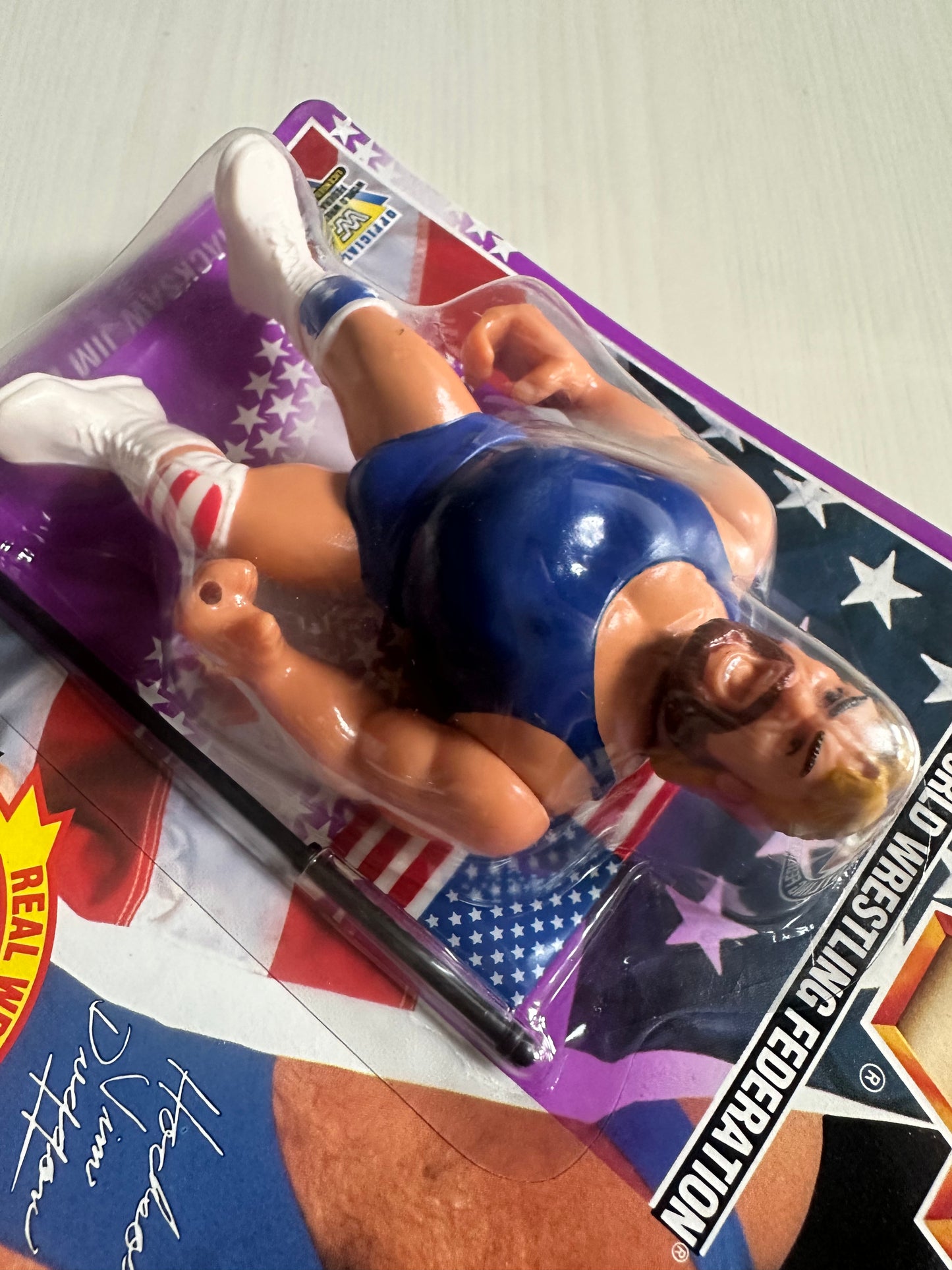 Hacksaw Jim Duggan Series 9 WWF Hasbro MOC figure