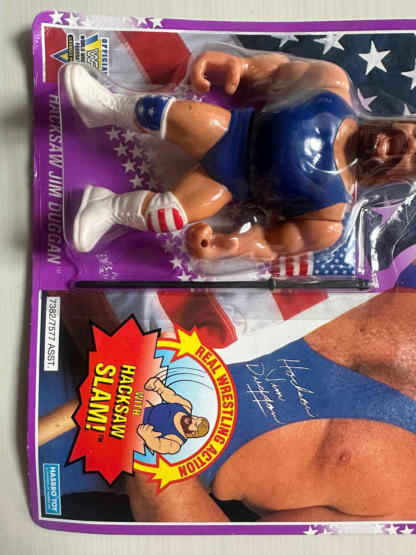 Hacksaw Jim Duggan Series 9 WWF Hasbro MOC figure