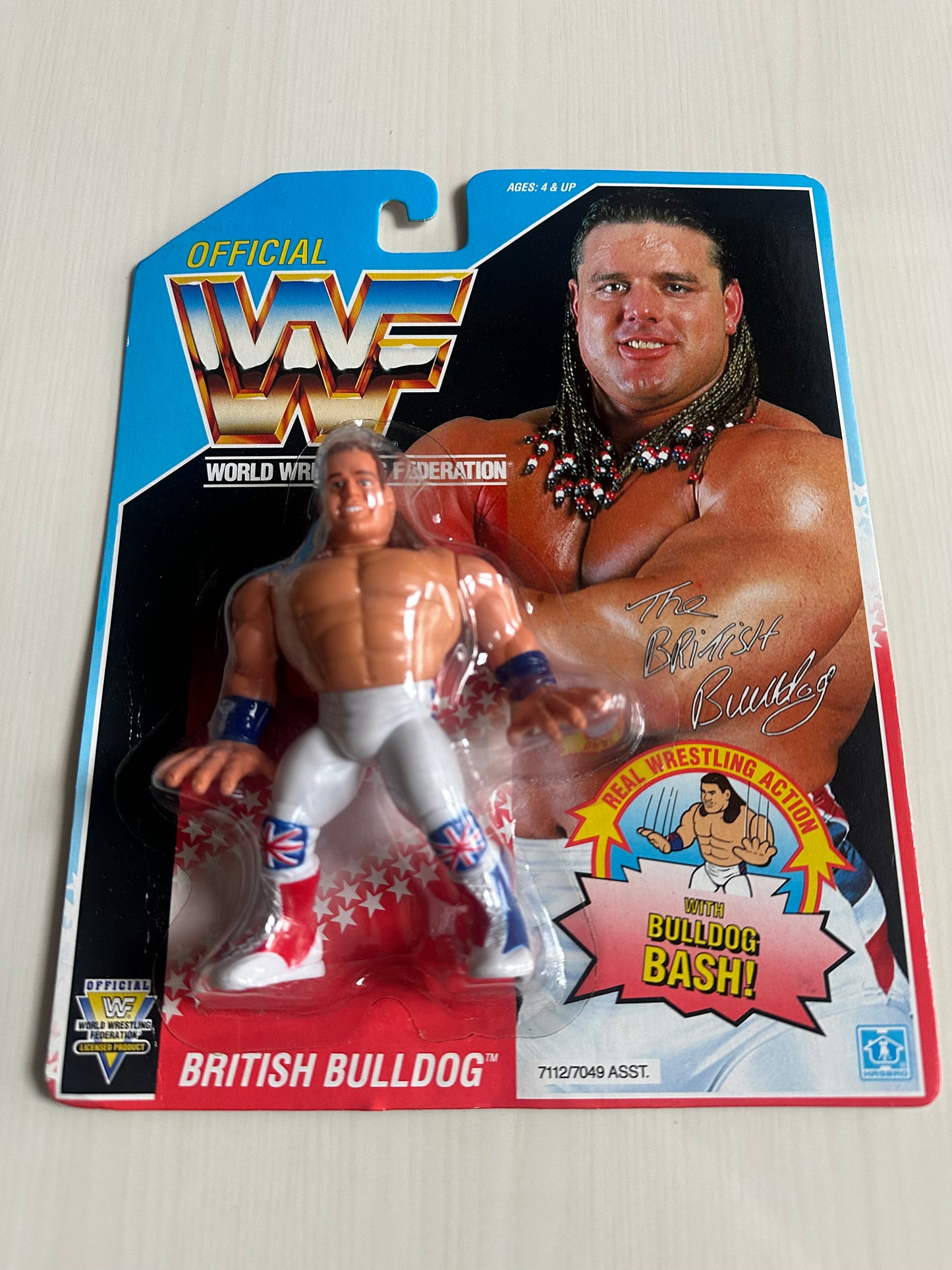 British Bulldog Series 4 WWF Hasbro MOC figure