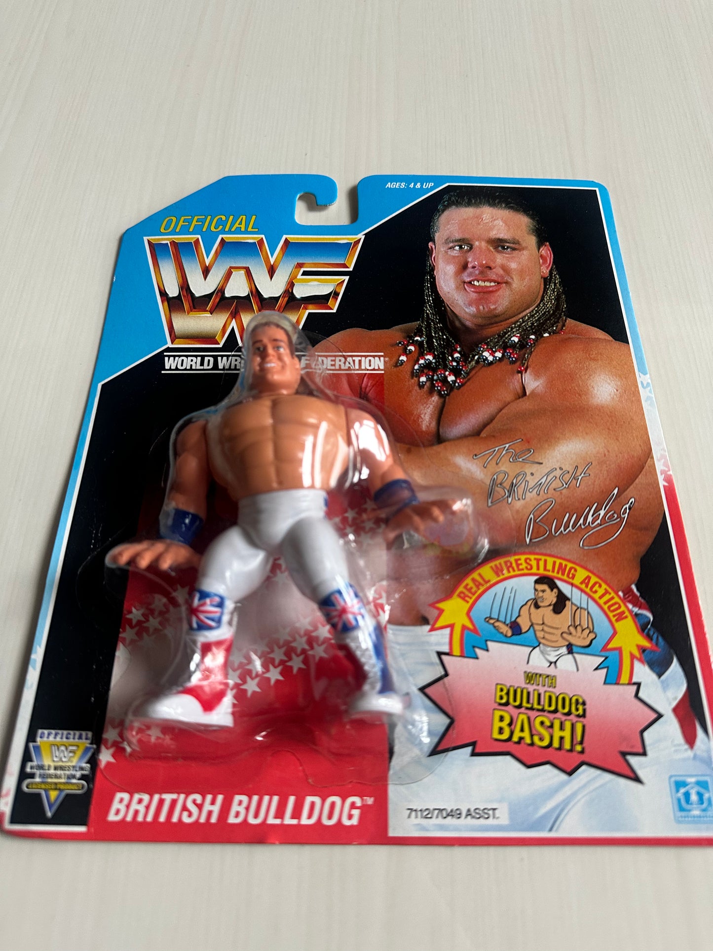British Bulldog Series 4 WWF Hasbro MOC figure