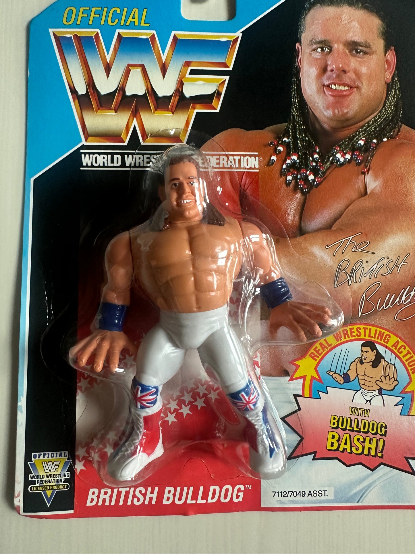 British Bulldog Series 4 WWF Hasbro MOC figure