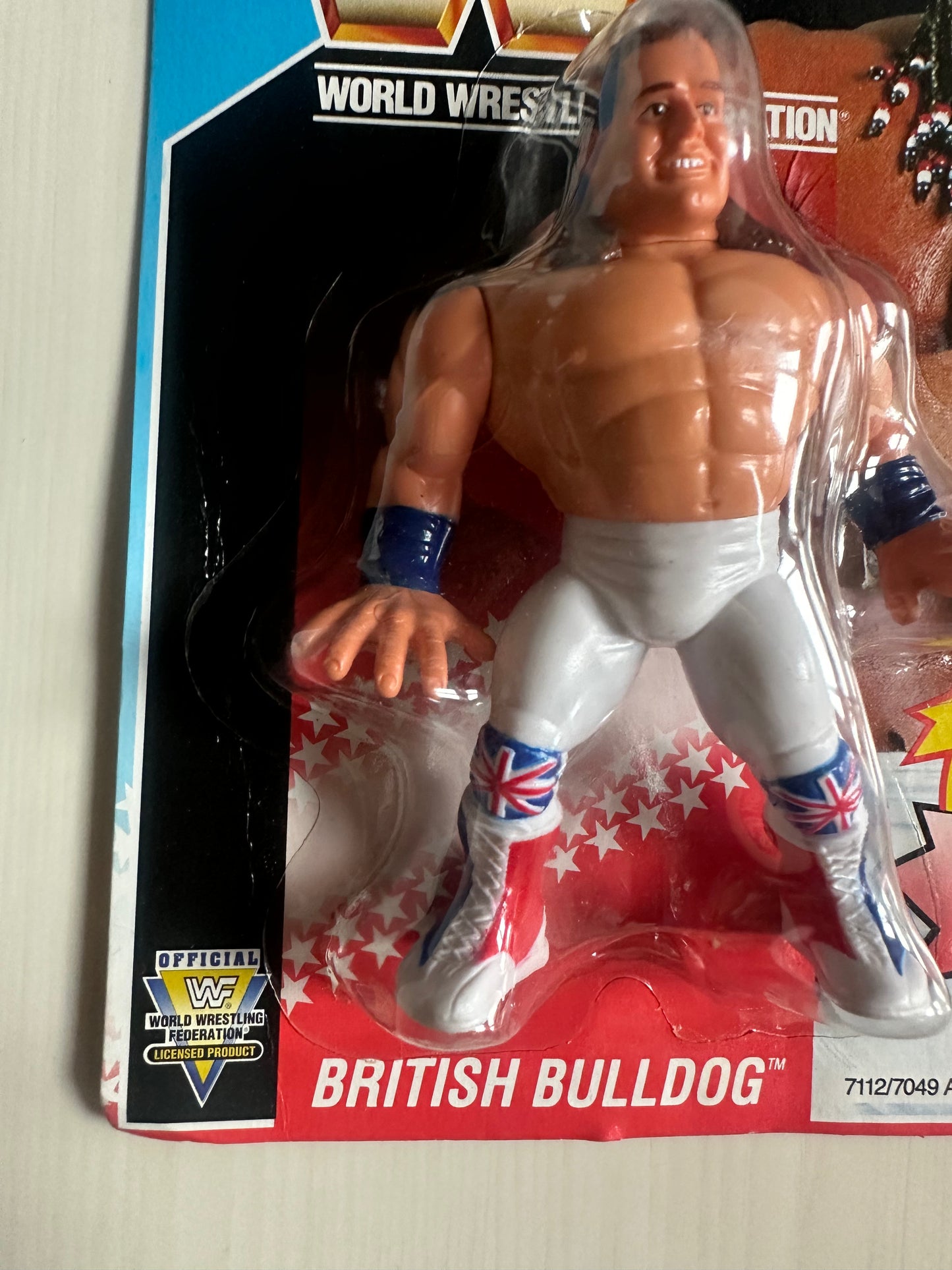 British Bulldog Series 4 WWF Hasbro MOC figure