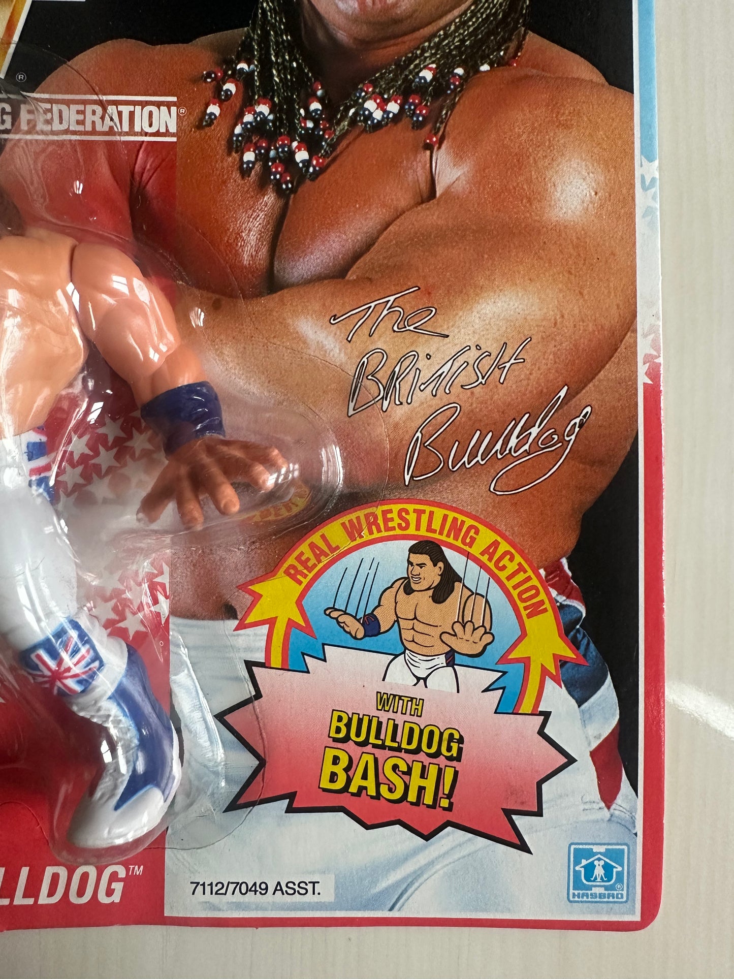 British Bulldog Series 4 WWF Hasbro MOC figure