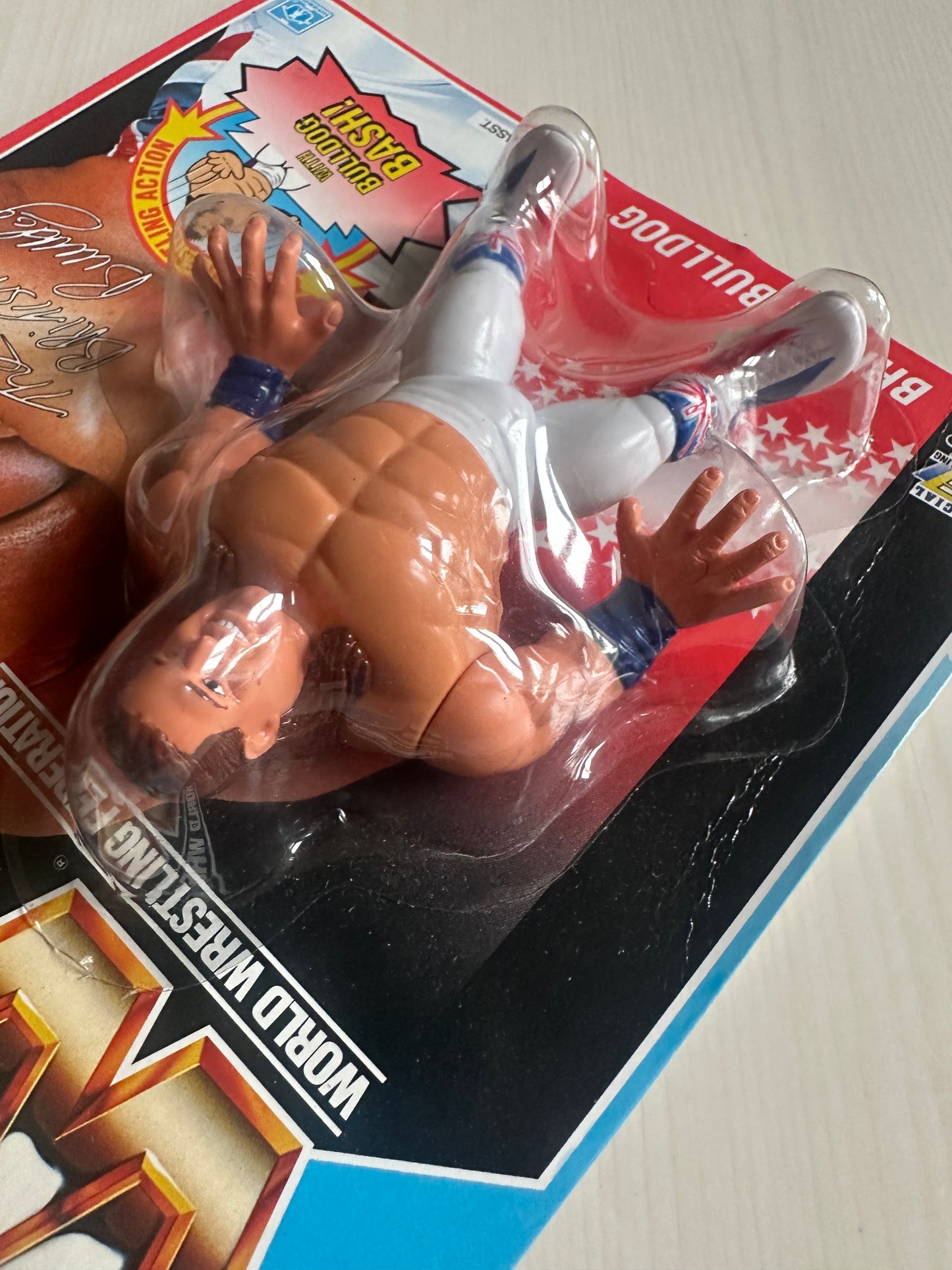 British Bulldog Series 4 WWF Hasbro MOC figure