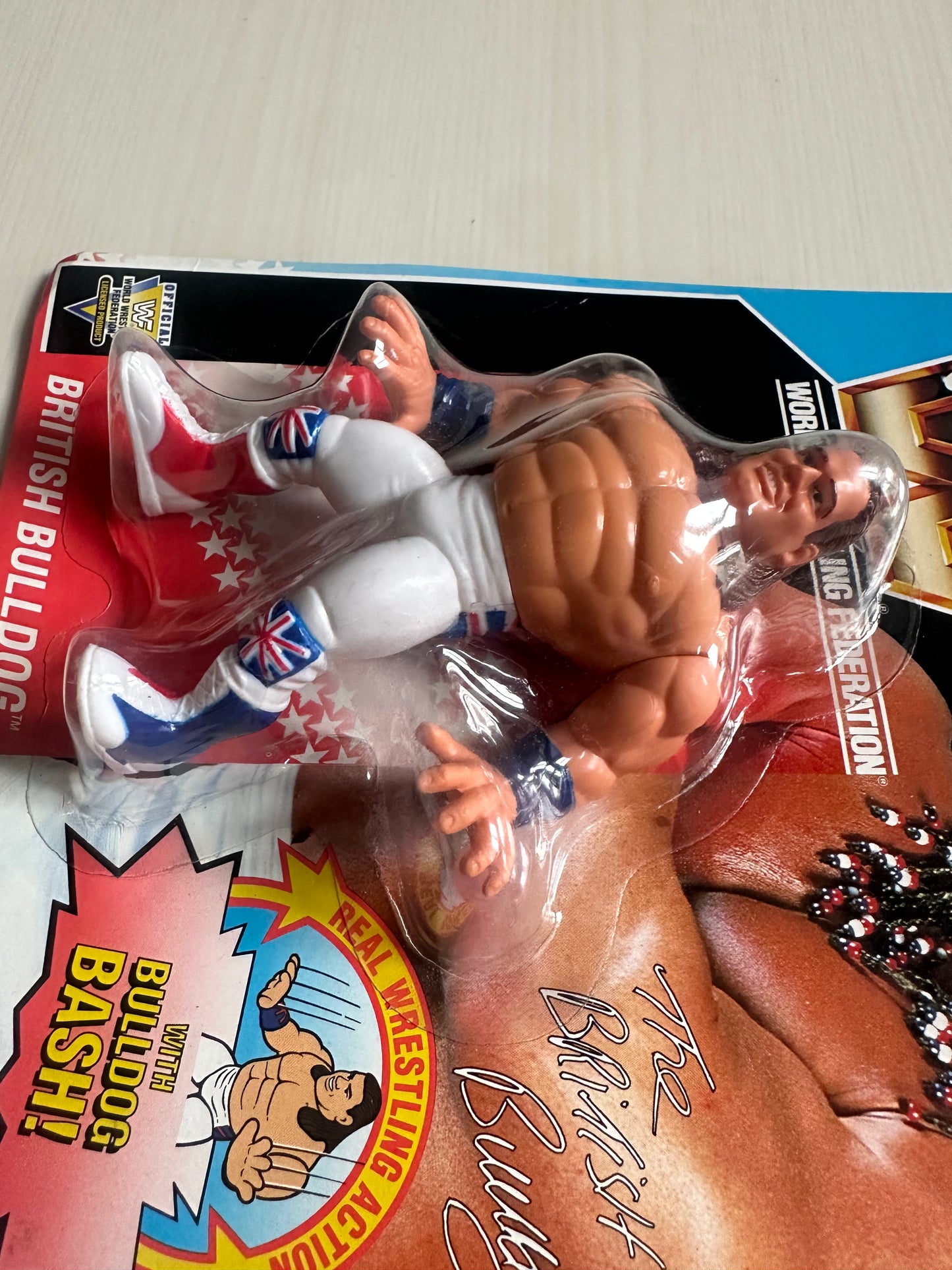 British Bulldog Series 4 WWF Hasbro MOC figure
