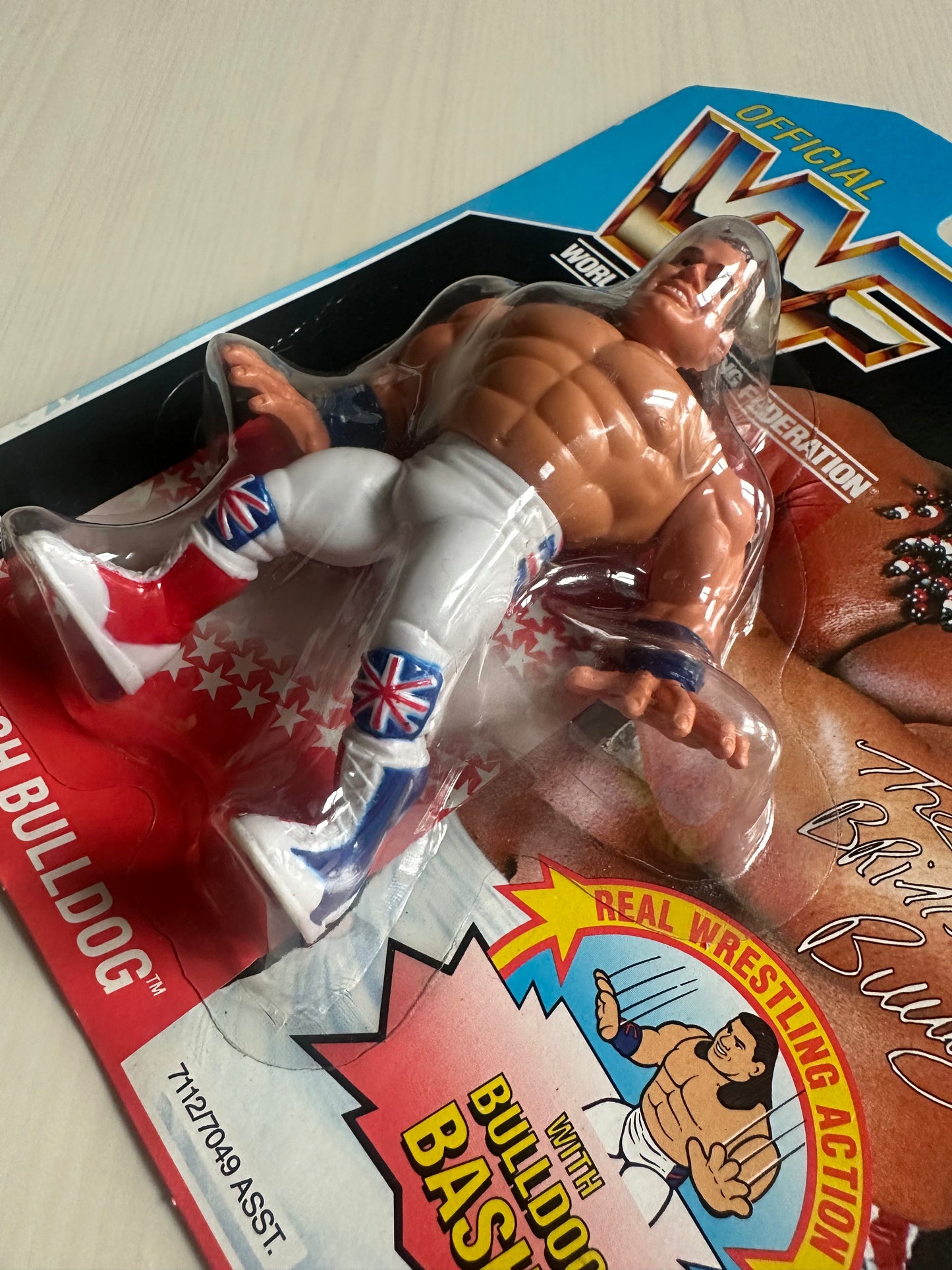 British Bulldog Series 4 WWF Hasbro MOC figure