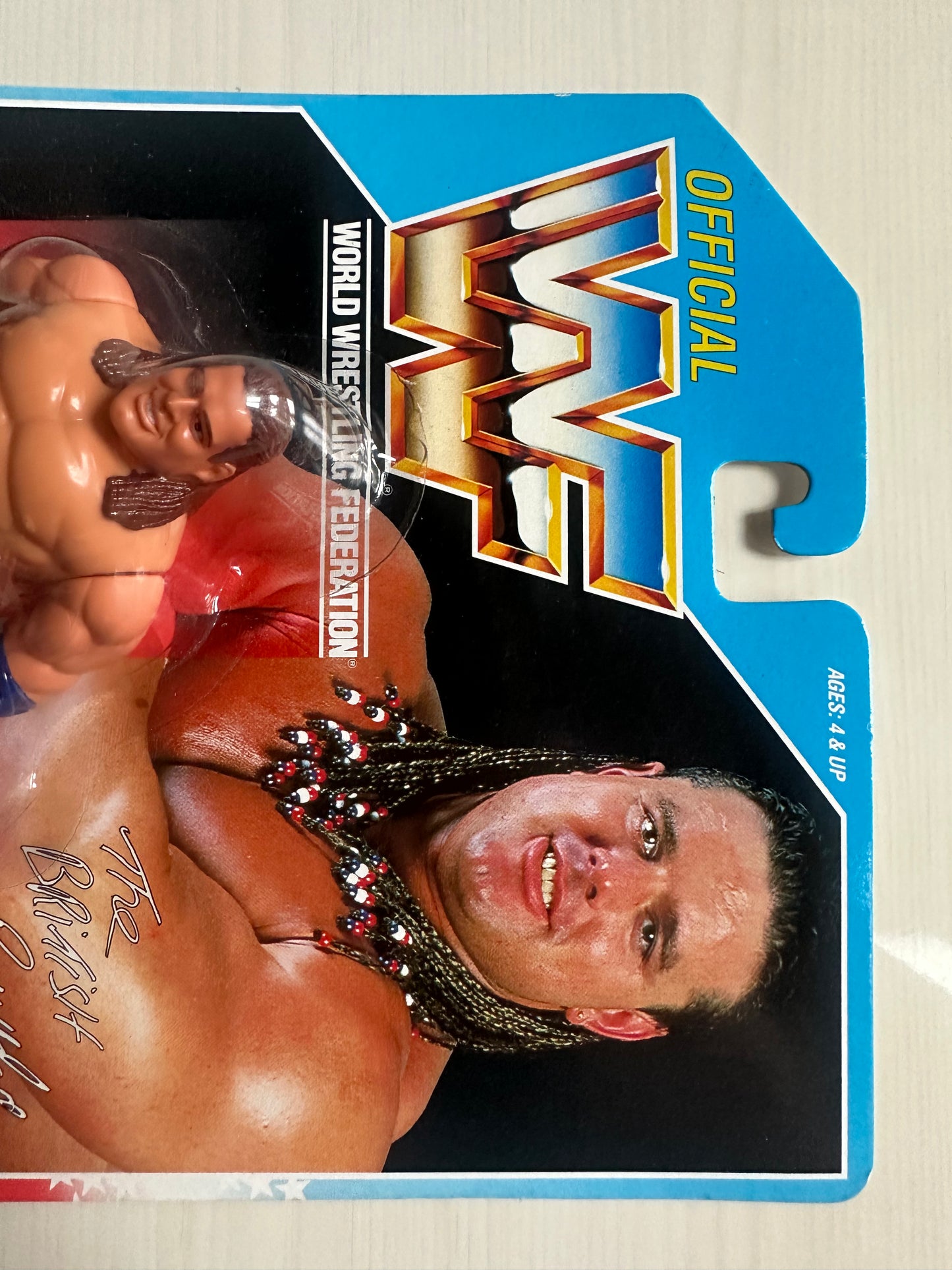 British Bulldog Series 4 WWF Hasbro MOC figure
