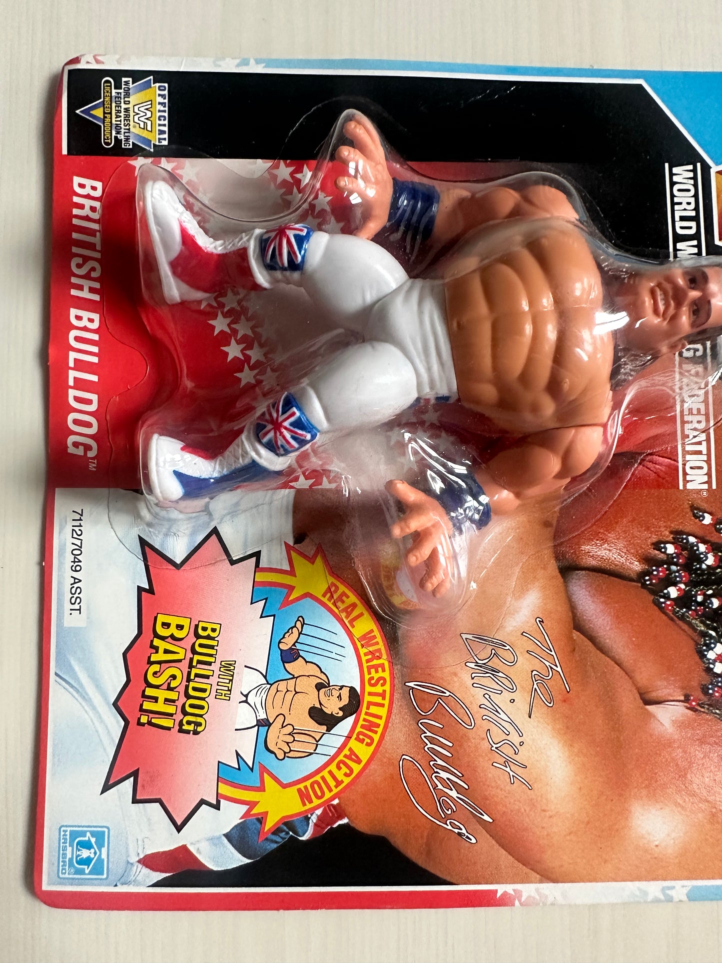 British Bulldog Series 4 WWF Hasbro MOC figure