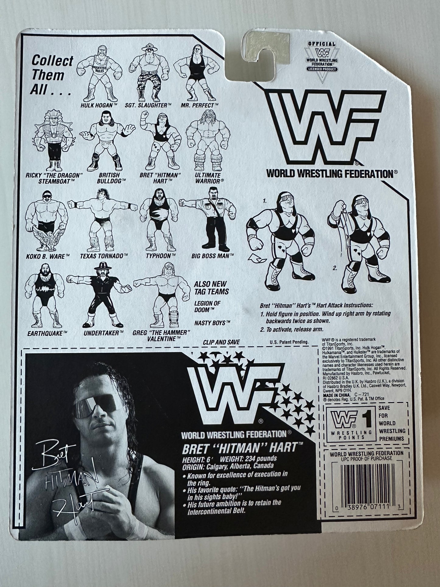 Bret Hart Series 4 WWF Hasbro