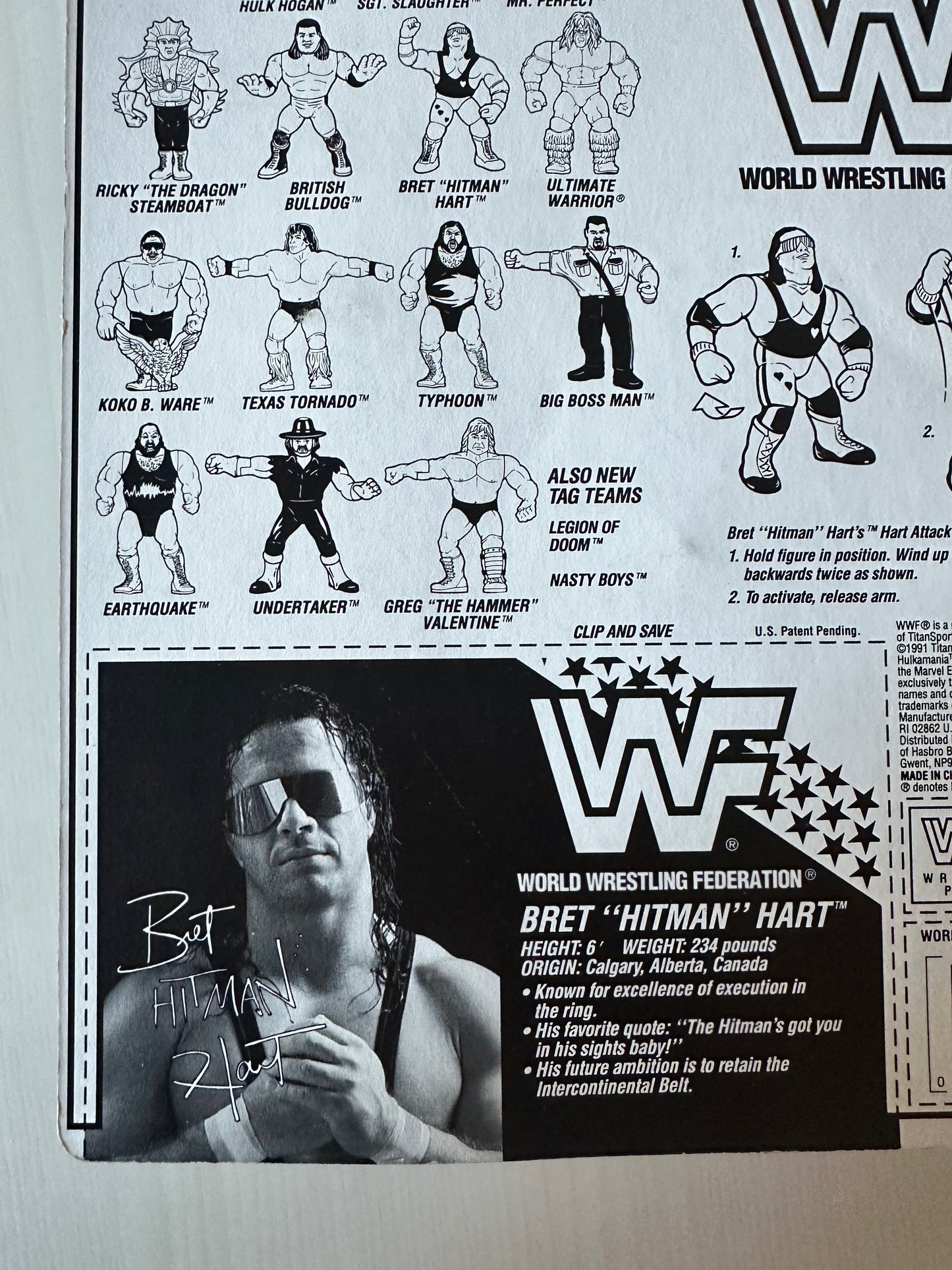Bret Hart Series 4 WWF Hasbro