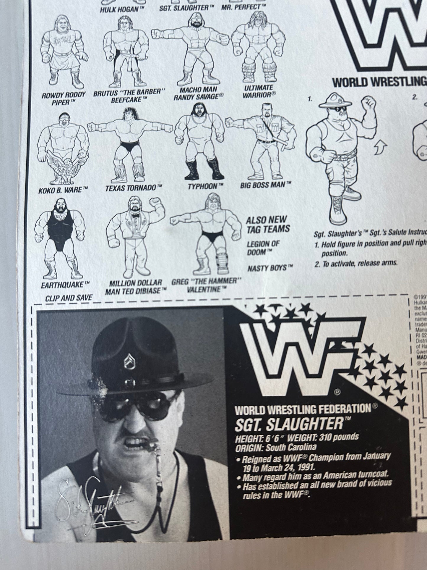 Sgt Slaughter Series 3 WWF Hasbro