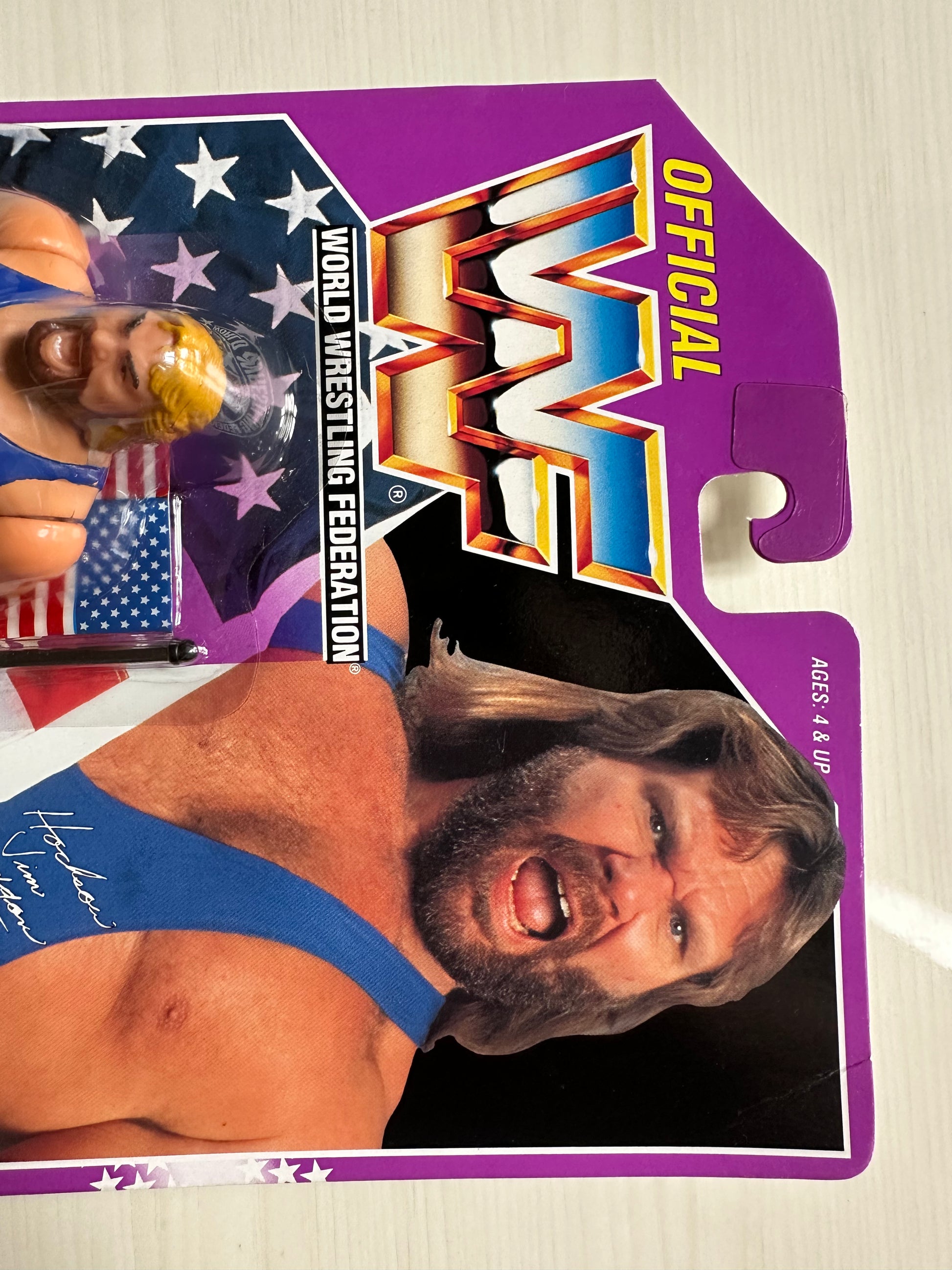 Hacksaw Jim Duggan Series 9 WWF Hasbro MOC figure – retrofigure